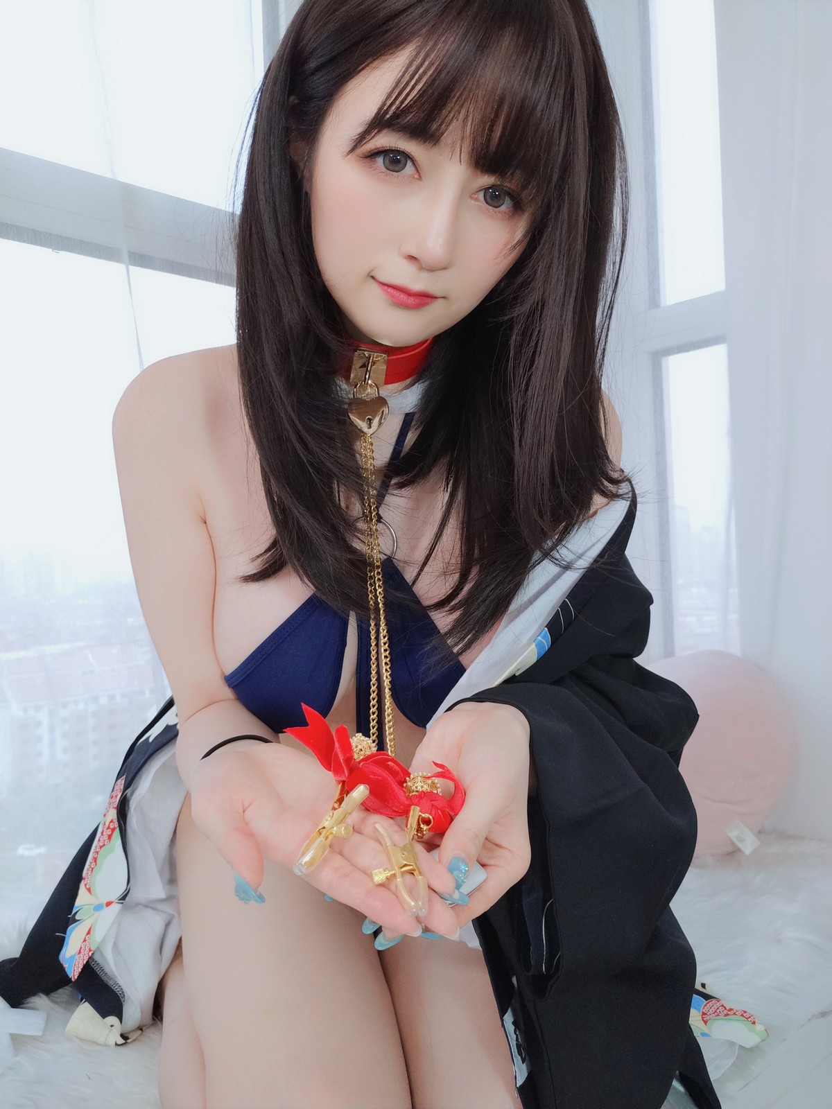 xgyw.top_Coser小姐姐白银和服下的秘密主题私房性感和服半撩露情趣内裤撩人诱惑写真64P
