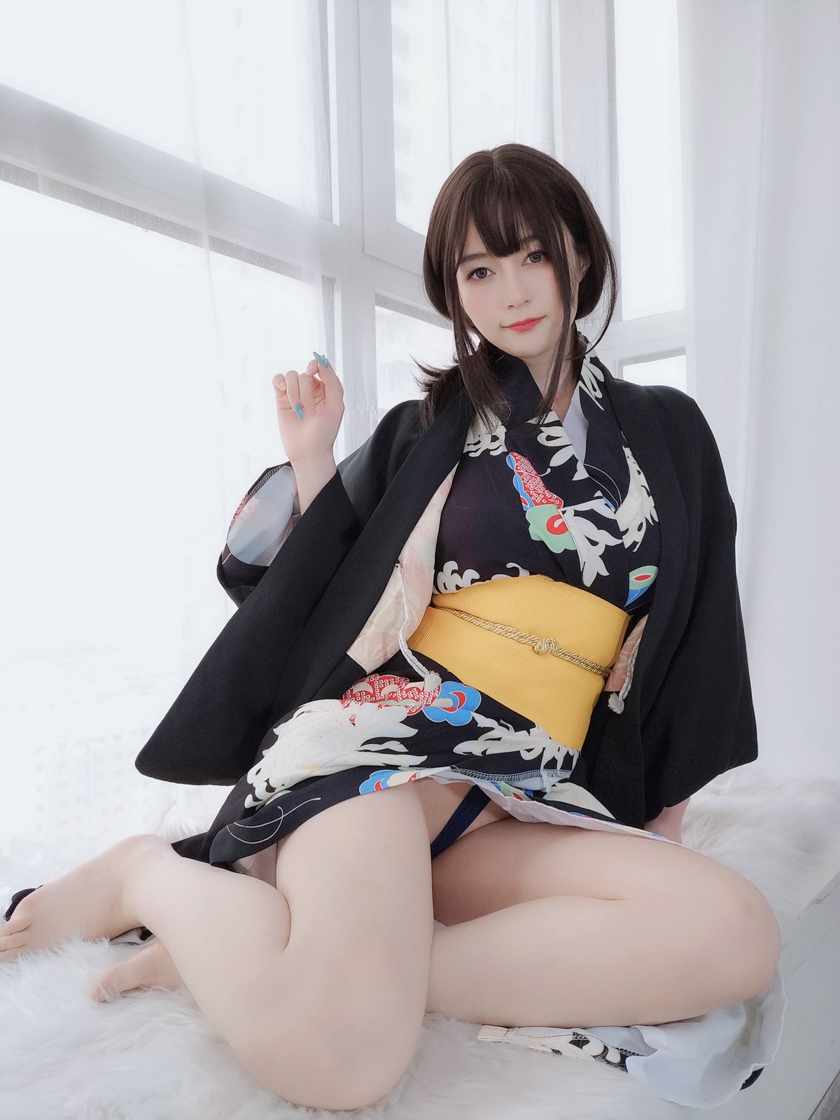 xgyw.top_Coser小姐姐白银和服下的秘密主题私房性感和服半撩露情趣内裤撩人诱惑写真64P