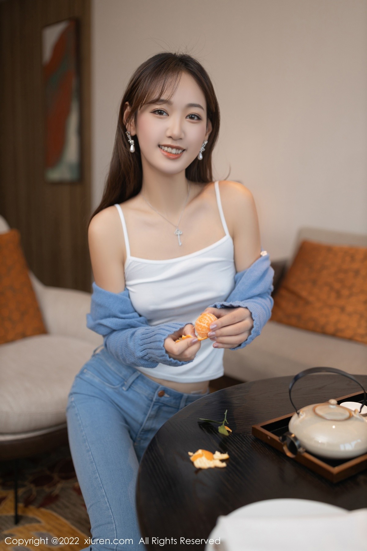 xgyw.top_XiuRen第4582期_模特唐安琪小学妹角色扮演轻透白色上衣配牛仔裤性感迷人写真73P