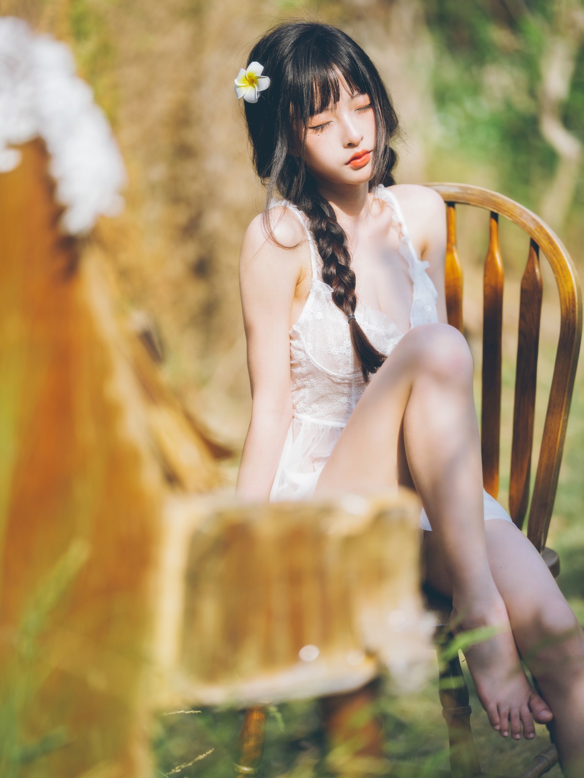 xgyw.top_性感尤物清水由乃田园蕾丝裙主题户外性感白色薄纱裙透视秀完美身材诱惑写真66P