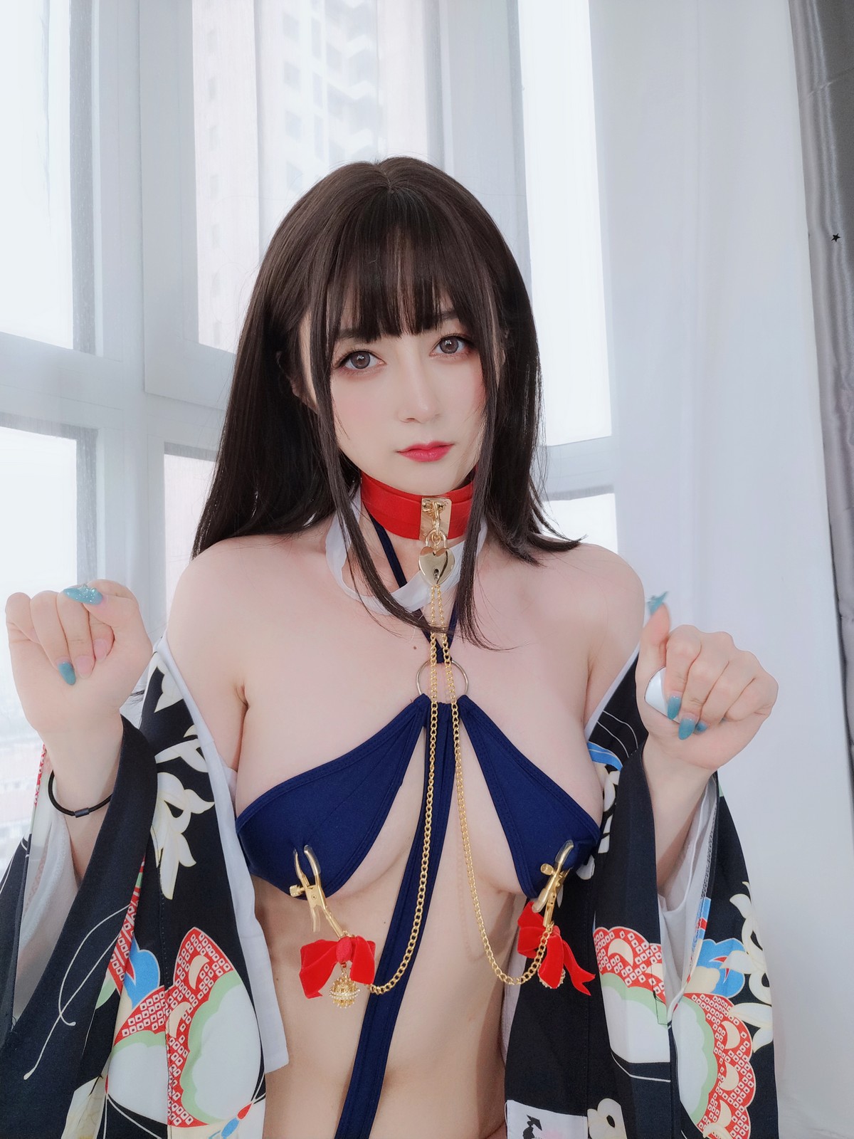 xgyw.top_Coser小姐姐白银和服下的秘密主题私房性感和服半撩露情趣内裤撩人诱惑写真64P