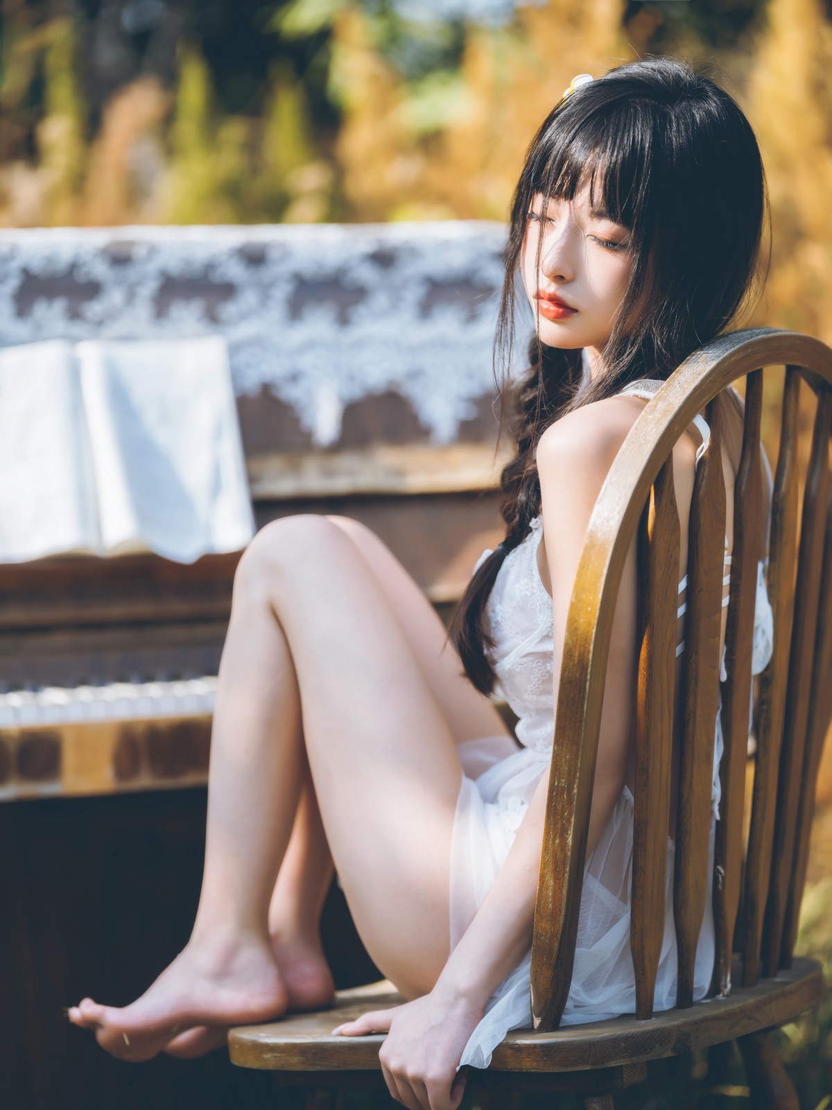 xgyw.top_性感尤物清水由乃田园蕾丝裙主题户外性感白色薄纱裙透视秀完美身材诱惑写真66P