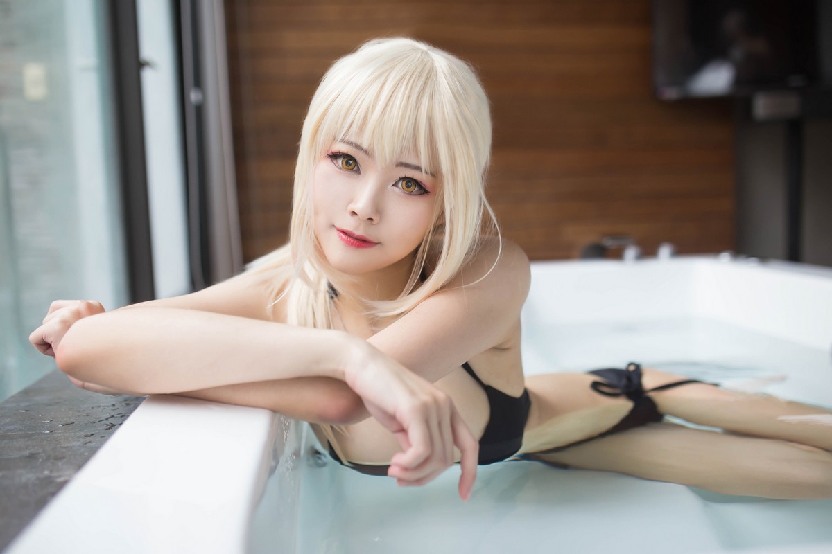 xgyw.top_Coser美女萱-KaYa黑贞黑呆毛下着主题私房性感黑色蕾丝内衣配蕾丝吊袜诱惑写真83P