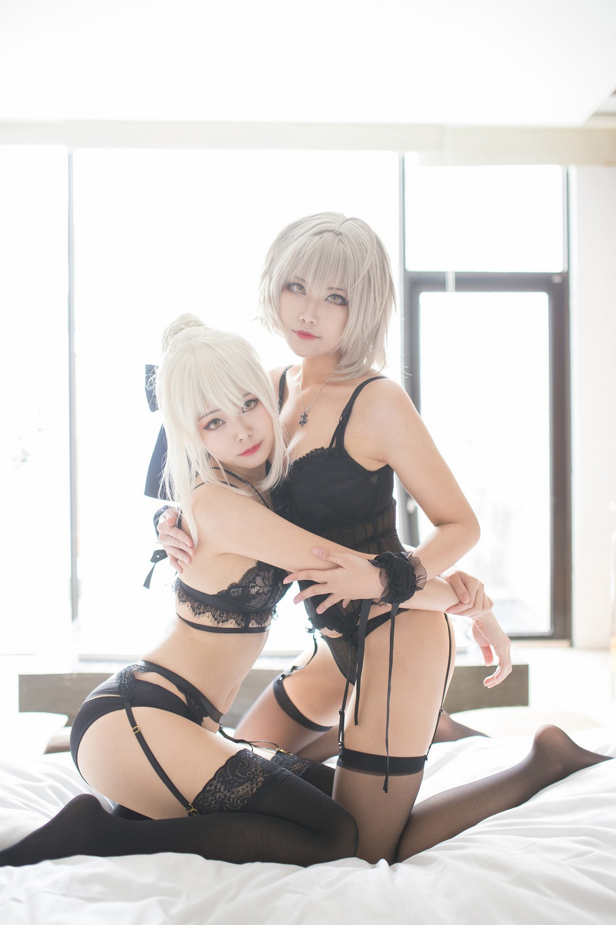xgyw.top_Coser美女萱-KaYa黑贞黑呆毛下着主题私房性感黑色蕾丝内衣配蕾丝吊袜诱惑写真83P
