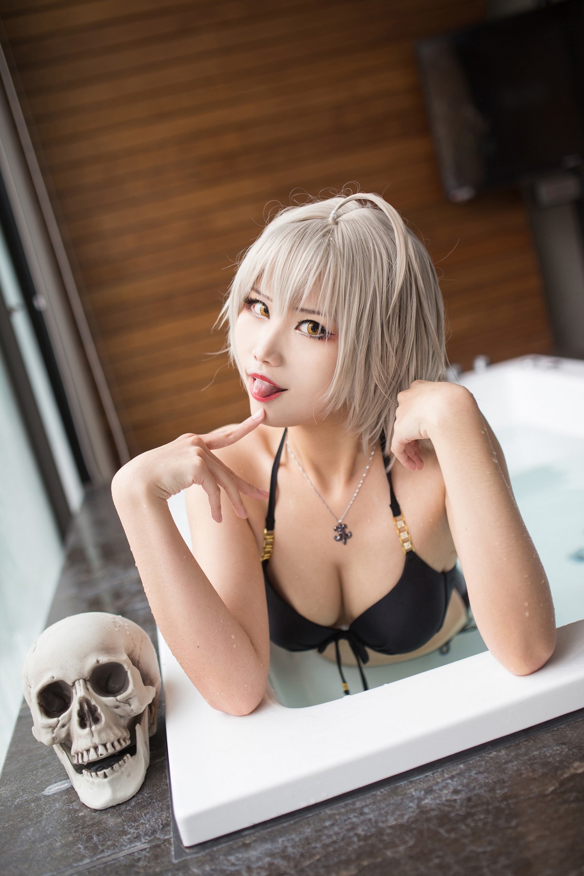 xgyw.top_Coser美女萱-KaYa黑贞黑呆毛下着主题私房性感黑色蕾丝内衣配蕾丝吊袜诱惑写真83P