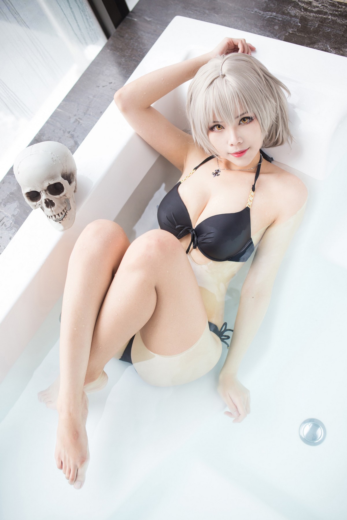 xgyw.top_Coser美女萱-KaYa黑贞黑呆毛下着主题私房性感黑色蕾丝内衣配蕾丝吊袜诱惑写真83P