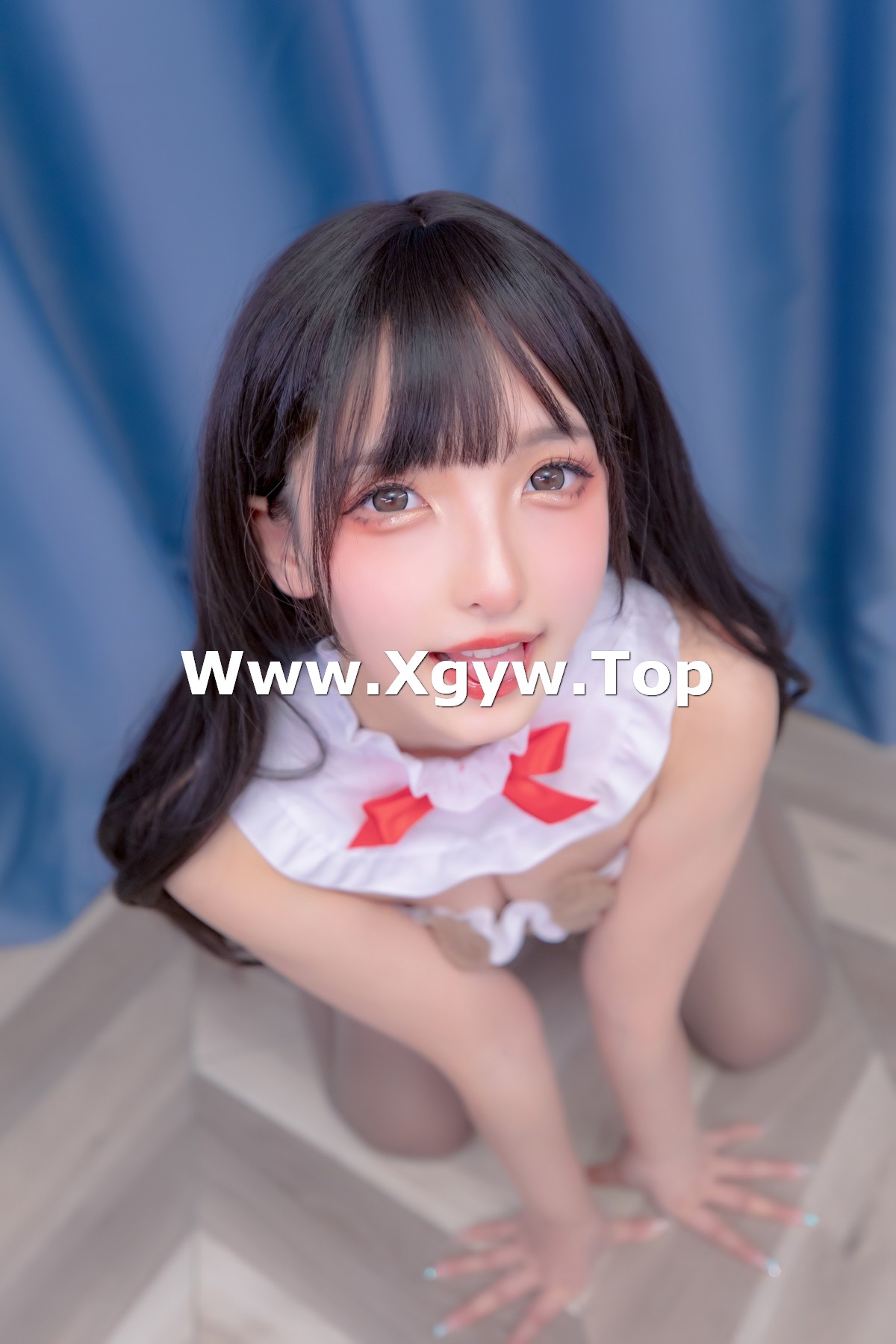 xgyw.top_萝莉美女神楽坂真冬熊少女主题私房性感淡粉色内衣配丝袜秀完美身材诱惑写真75P