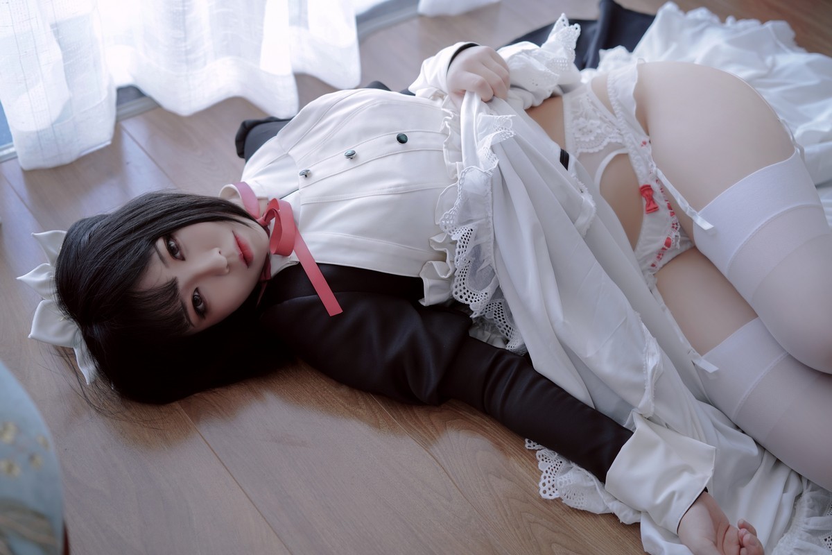 xgyw.top_网络美女半半子黑白女仆装主题私房半撩女仆装露白丝吊袜秀翘臀美腿诱惑写真60P