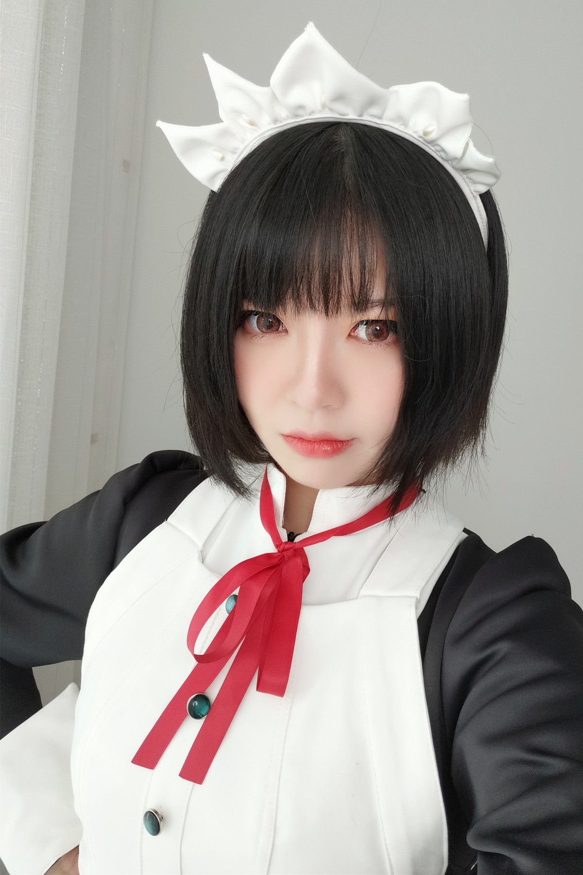 xgyw.top_网络美女半半子黑白女仆装主题私房半撩女仆装露白丝吊袜秀翘臀美腿诱惑写真60P