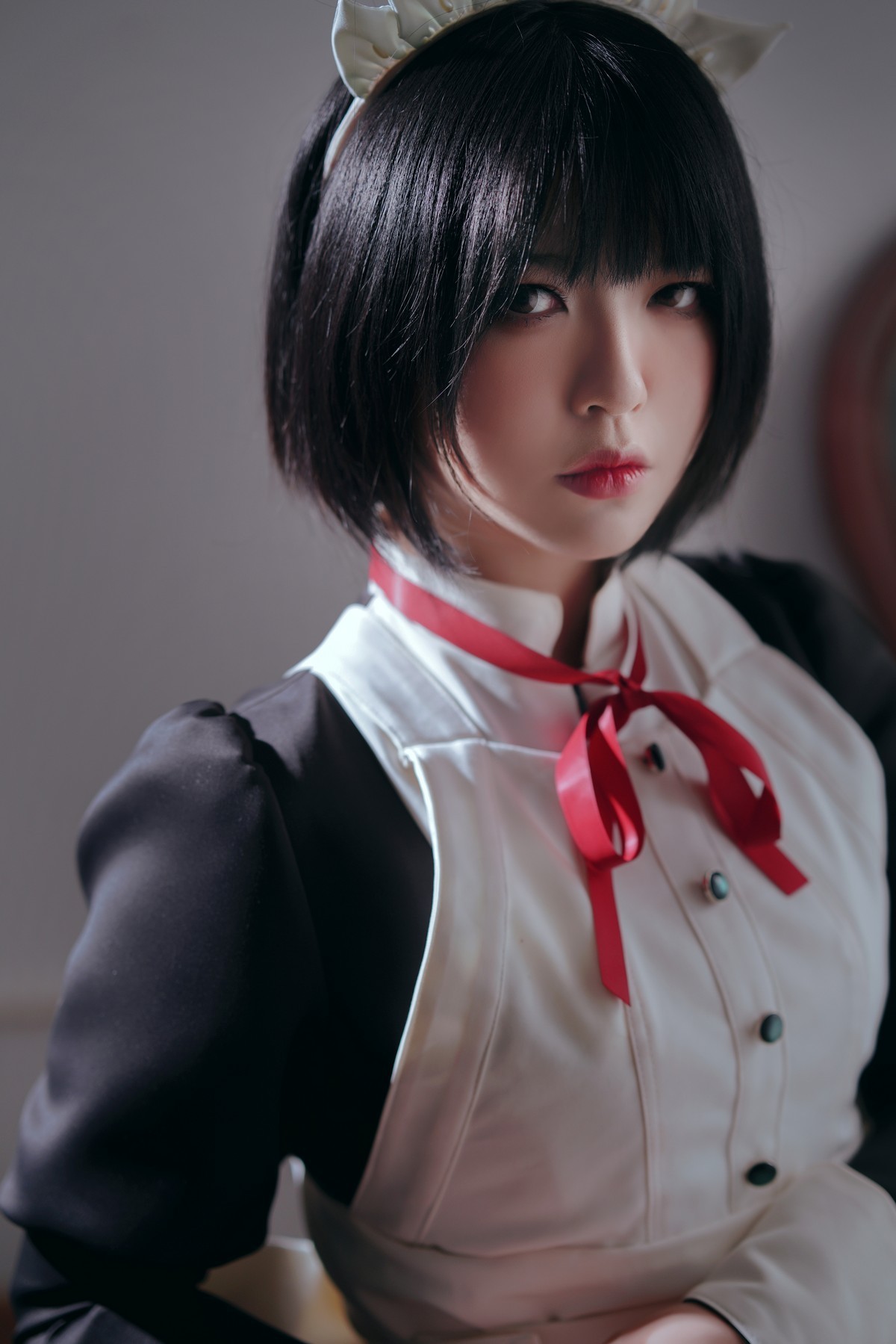 xgyw.top_网络美女半半子黑白女仆装主题私房半撩女仆装露白丝吊袜秀翘臀美腿诱惑写真60P