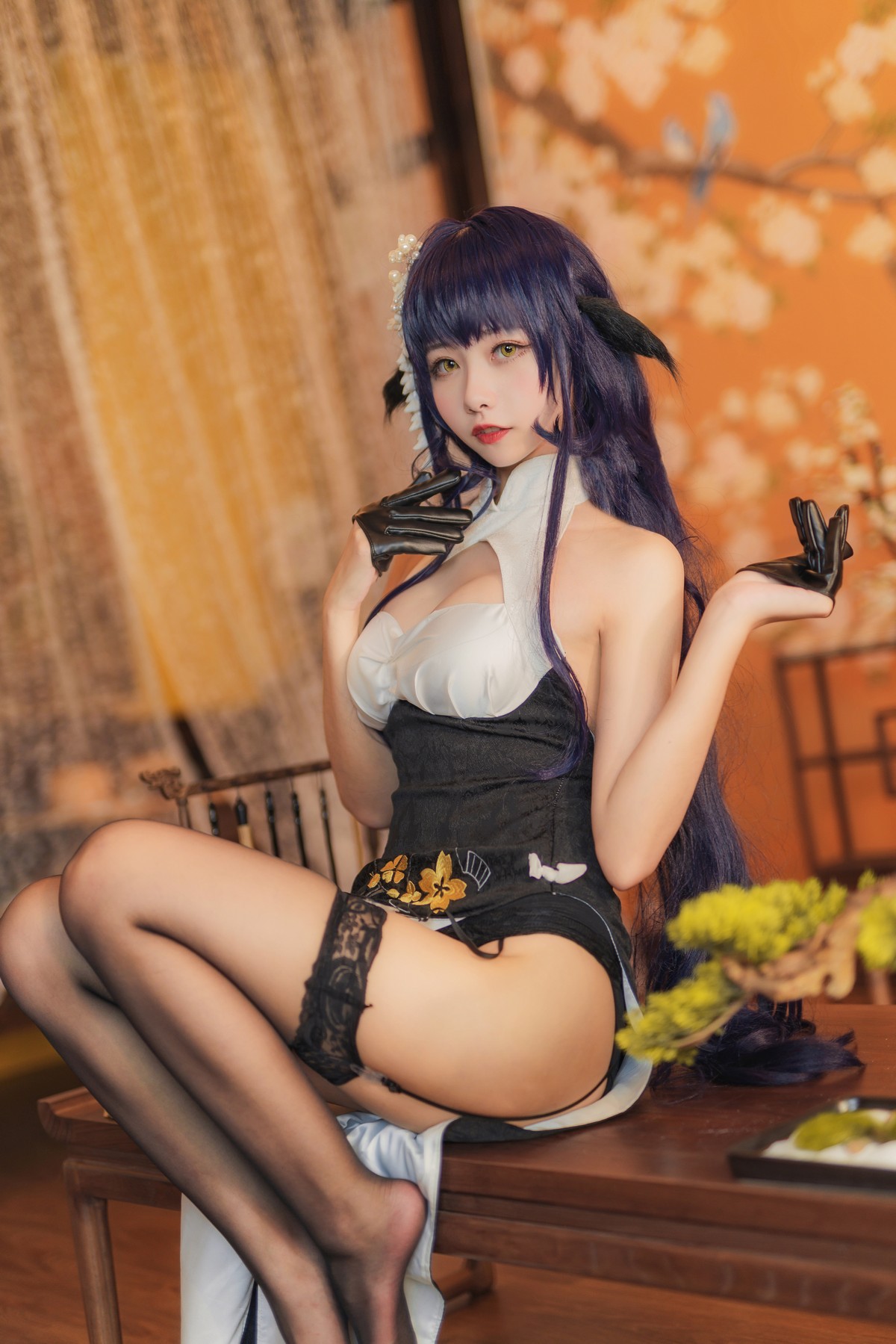 xgyw.top_微博妹子Momoko葵葵吾妻主题性感开胸服饰配蕾丝吊袜秀完美身材诱惑写真31P