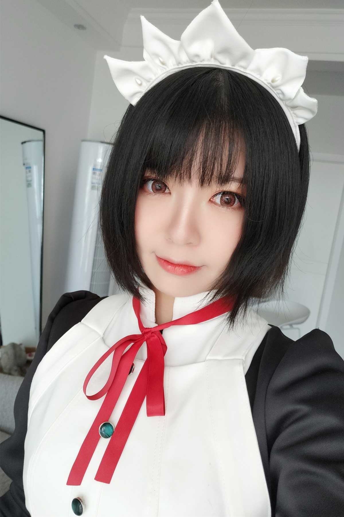 xgyw.top_网络美女半半子黑白女仆装主题私房半撩女仆装露白丝吊袜秀翘臀美腿诱惑写真60P