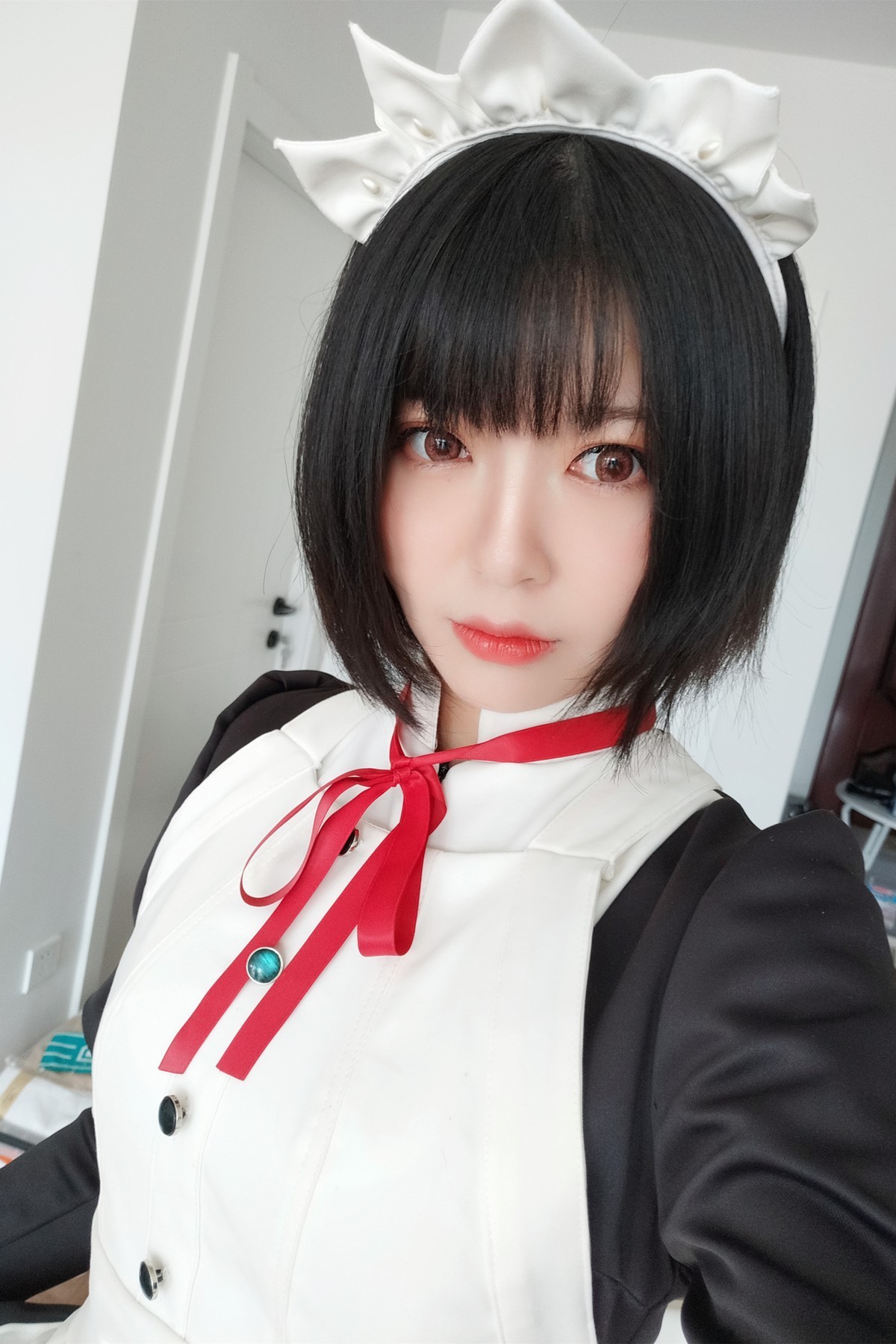 xgyw.top_网络美女半半子黑白女仆装主题私房半撩女仆装露白丝吊袜秀翘臀美腿诱惑写真60P