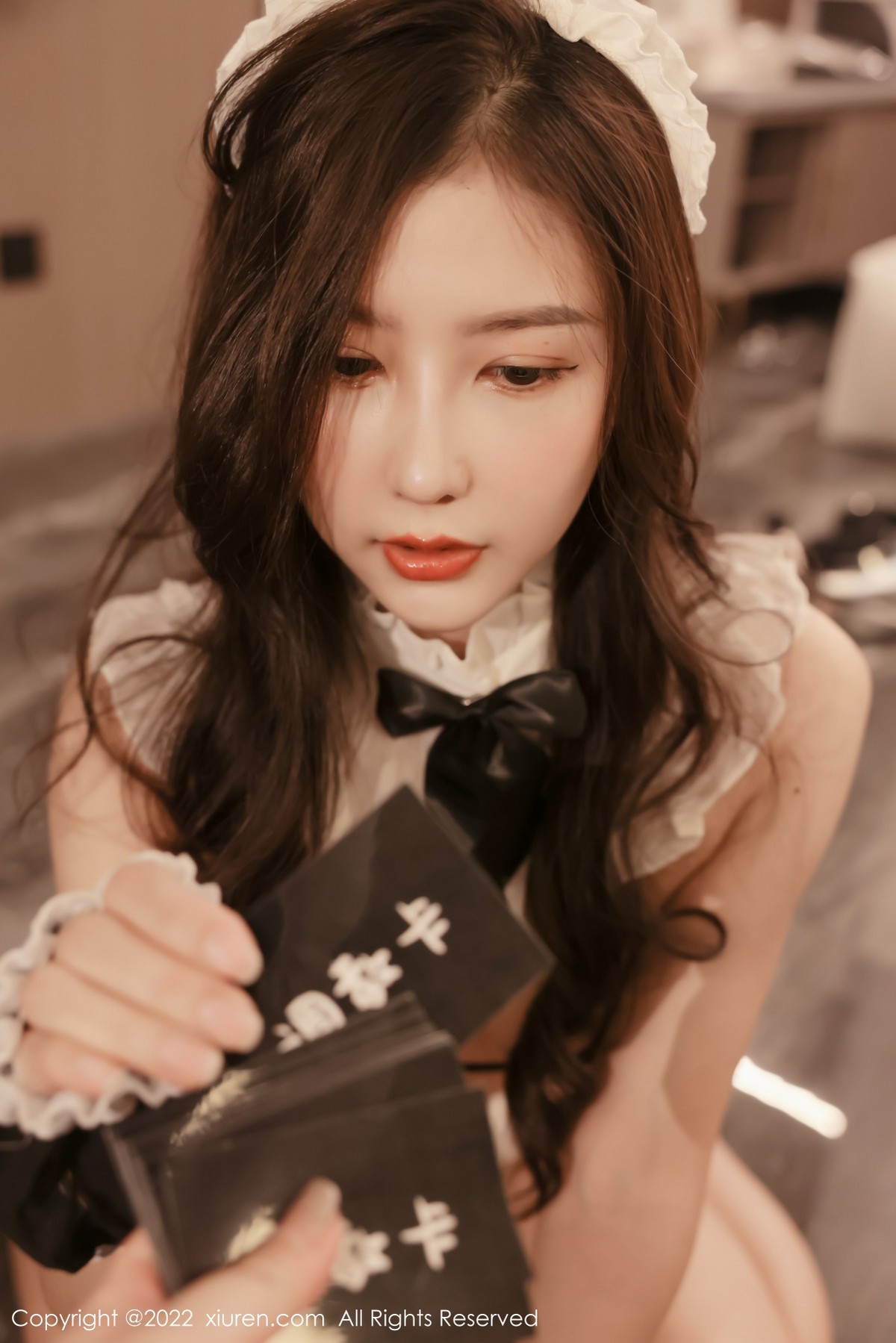 xgyw.top_XiuRen第4650期_模特尹甜甜私房性感黑色女仆装情趣捆绑秀完美身材诱惑写真57P