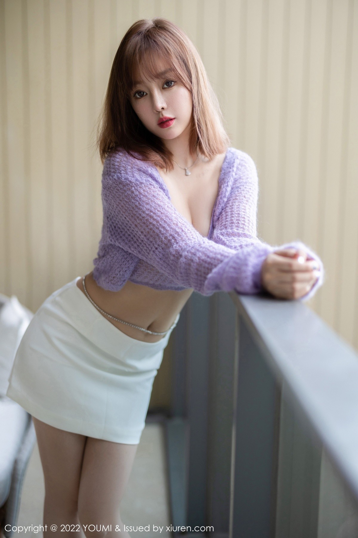 xgyw.top_[YouMi尤蜜荟]Vol.760_女神王雨纯三亚旅拍紫色缕空毛衣配白短裙秀丰满身材诱惑写真74P