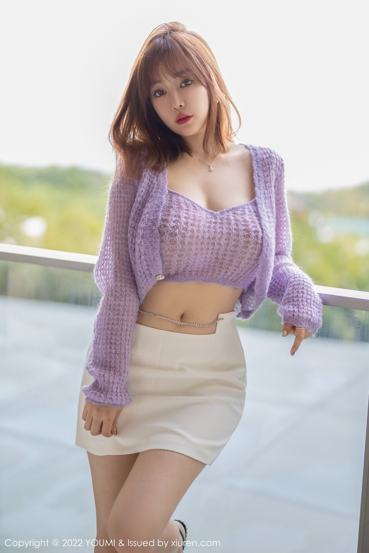 xgyw.top_[YouMi尤蜜荟]Vol.760_女神王雨纯三亚旅拍紫色缕空毛衣配白短裙秀丰满身材诱惑写真74P
