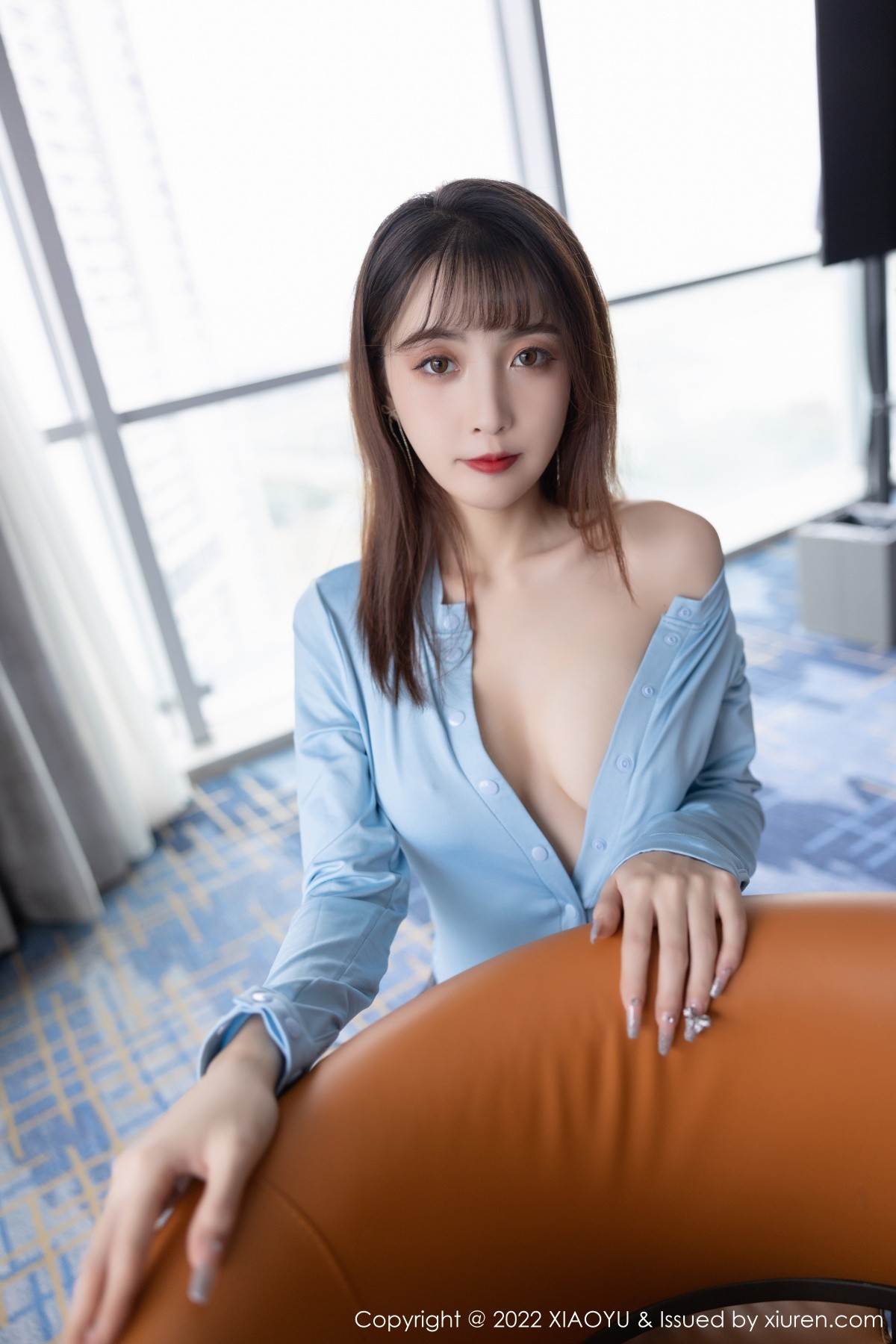 xgyw.top_[XiaoYu画语界]Vol.731_模特林星阑淡蓝连体衣配牛仔裤半脱秀超薄黑丝撩人诱惑写真110P
