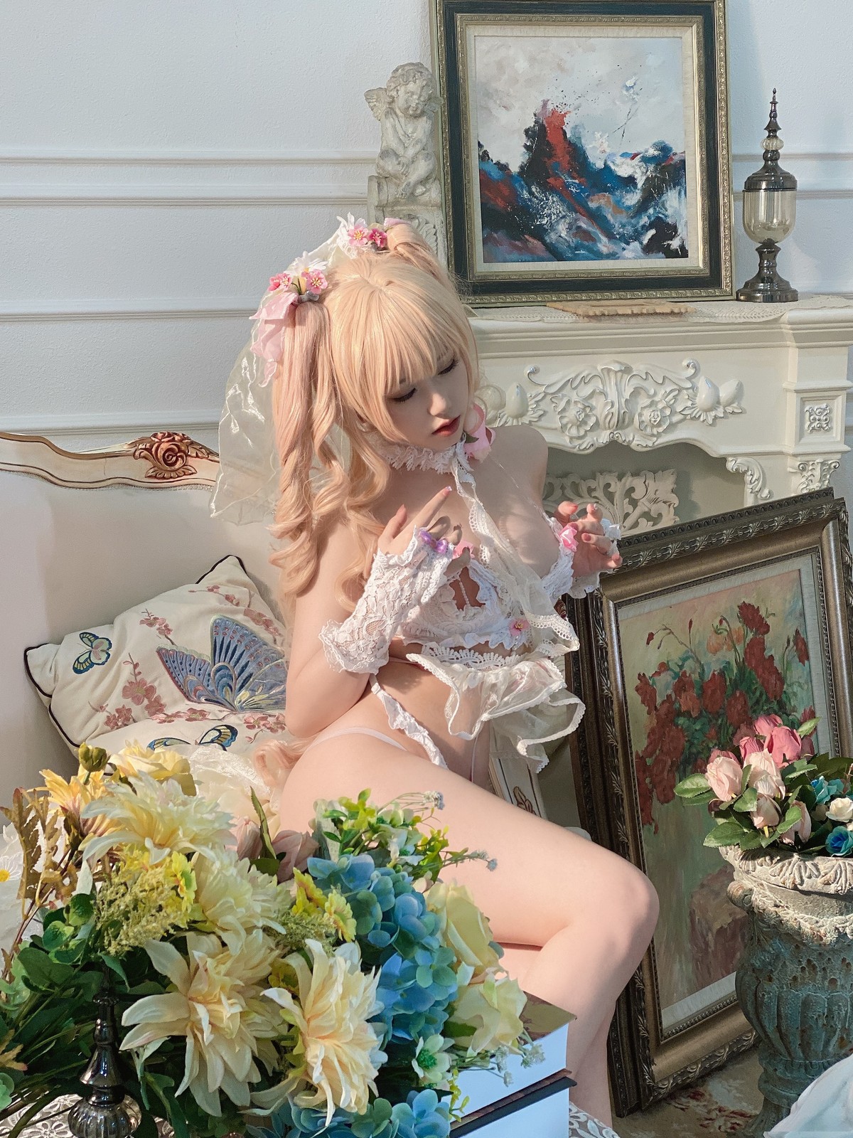 xgyw.top_网络美女一北亦北天命之子赫克特主题私房白色缕空情趣服饰秀惹火身材诱惑写真66P