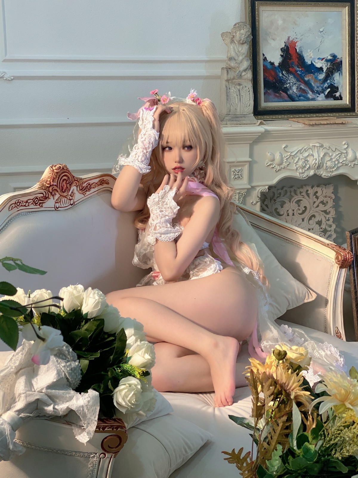 xgyw.top_网络美女一北亦北天命之子赫克特主题私房白色缕空情趣服饰秀惹火身材诱惑写真66P