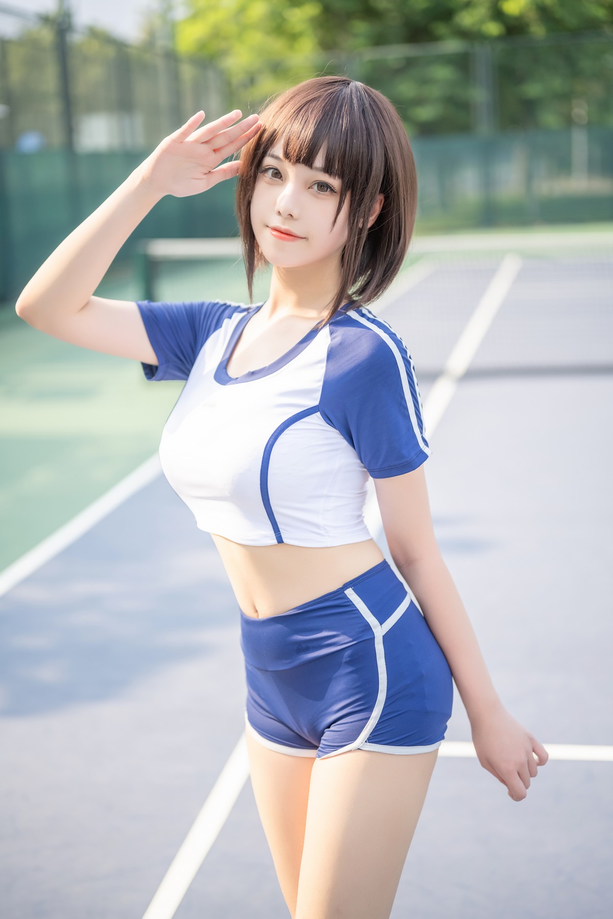 xgyw.top_萌系小姐姐蜜汁猫裘体操服主题户外性感运动服半撩露蕾丝内衣秀豪乳诱惑写真50P