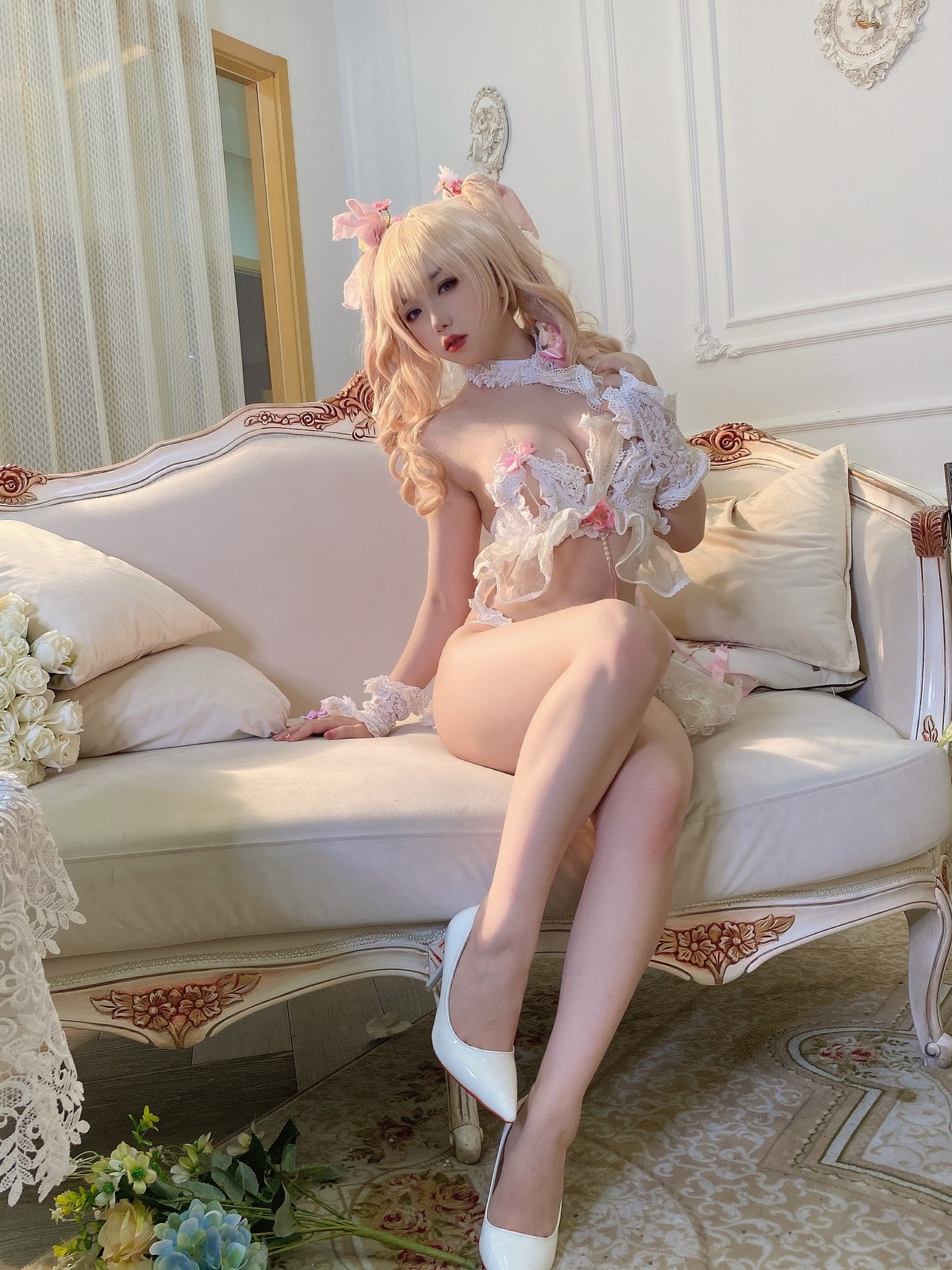xgyw.top_网络美女一北亦北天命之子赫克特主题私房白色缕空情趣服饰秀惹火身材诱惑写真66P