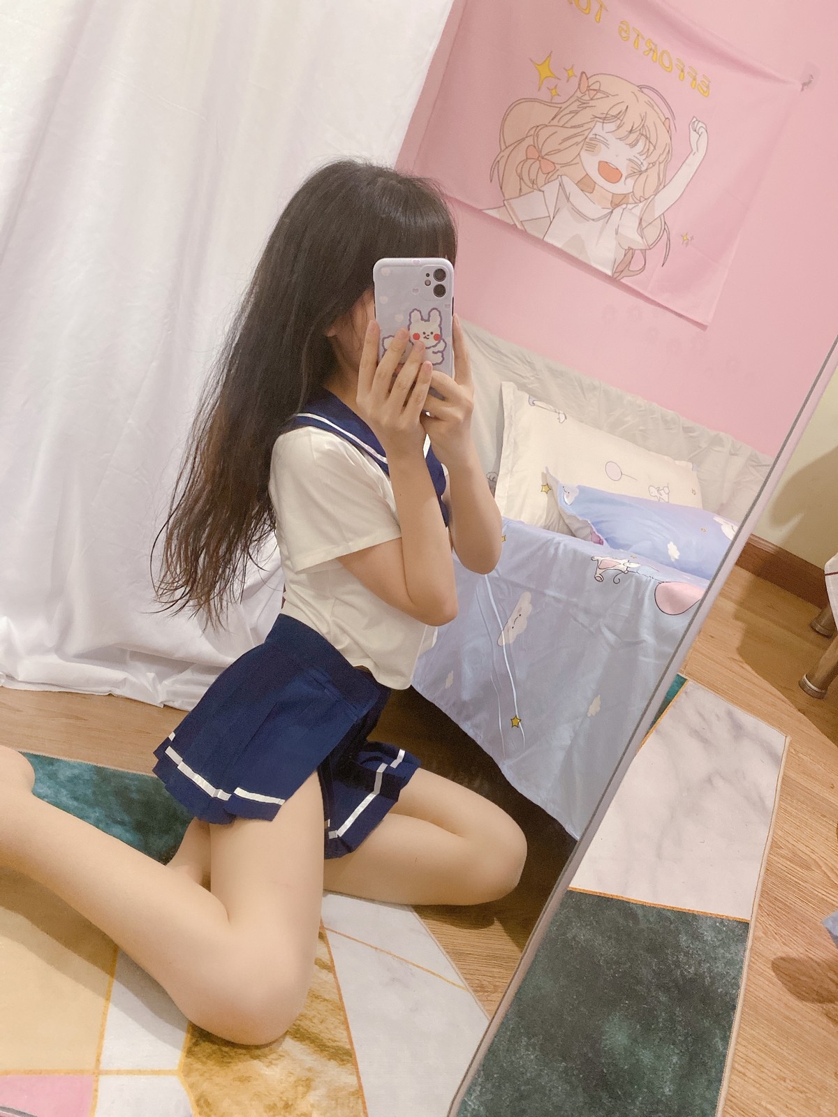 xgyw.top_网络美女Usejan肉丝妹妹主题私房不露脸系列百褶裙下超薄肉丝秀美腿诱惑写真55P