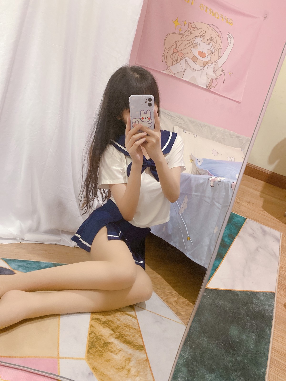 xgyw.top_网络美女Usejan肉丝妹妹主题私房不露脸系列百褶裙下超薄肉丝秀美腿诱惑写真55P