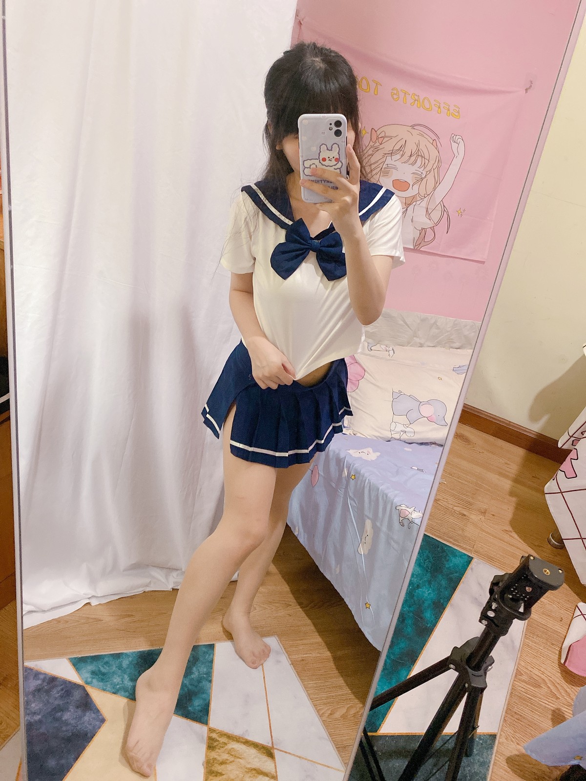 xgyw.top_网络美女Usejan肉丝妹妹主题私房不露脸系列百褶裙下超薄肉丝秀美腿诱惑写真55P