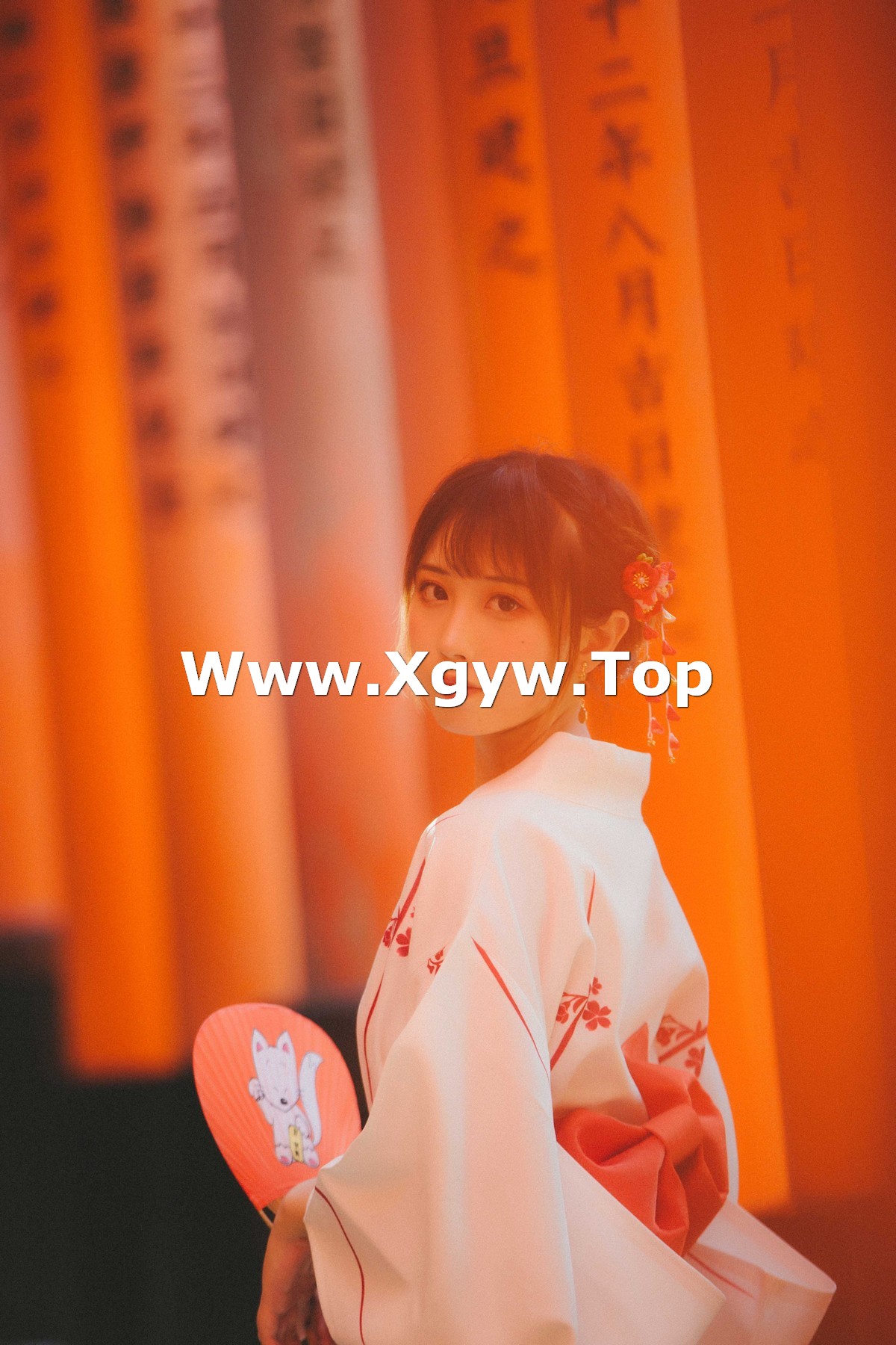 xgyw.top_动漫博主Money冷冷酒吞童子主题私房半撩长裙露黑丝网袜秀翘臀美腿诱惑写真42P