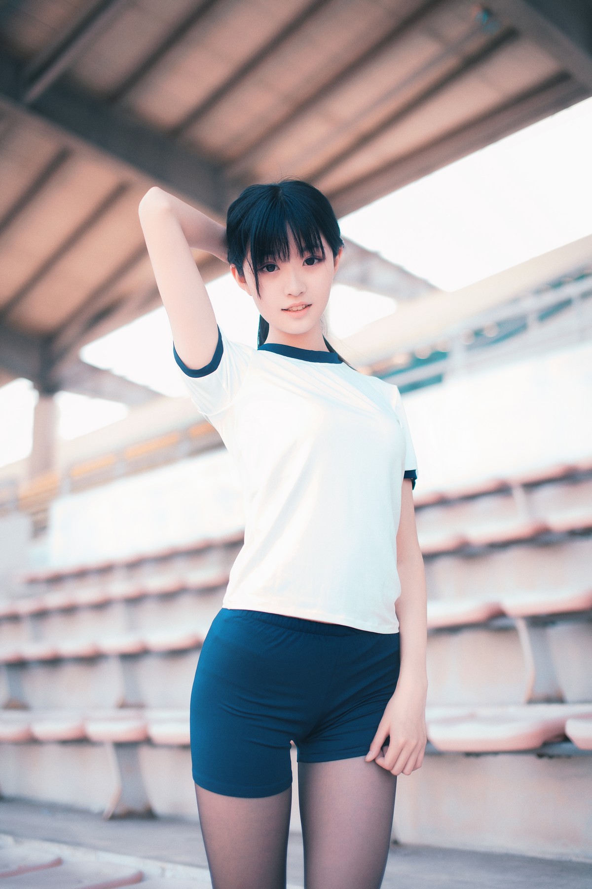 xgyw.top_网红Cosplay沧霁桔梗黑丝体操服主题学校体育场紧身体操服秀完美身材性感写真53P