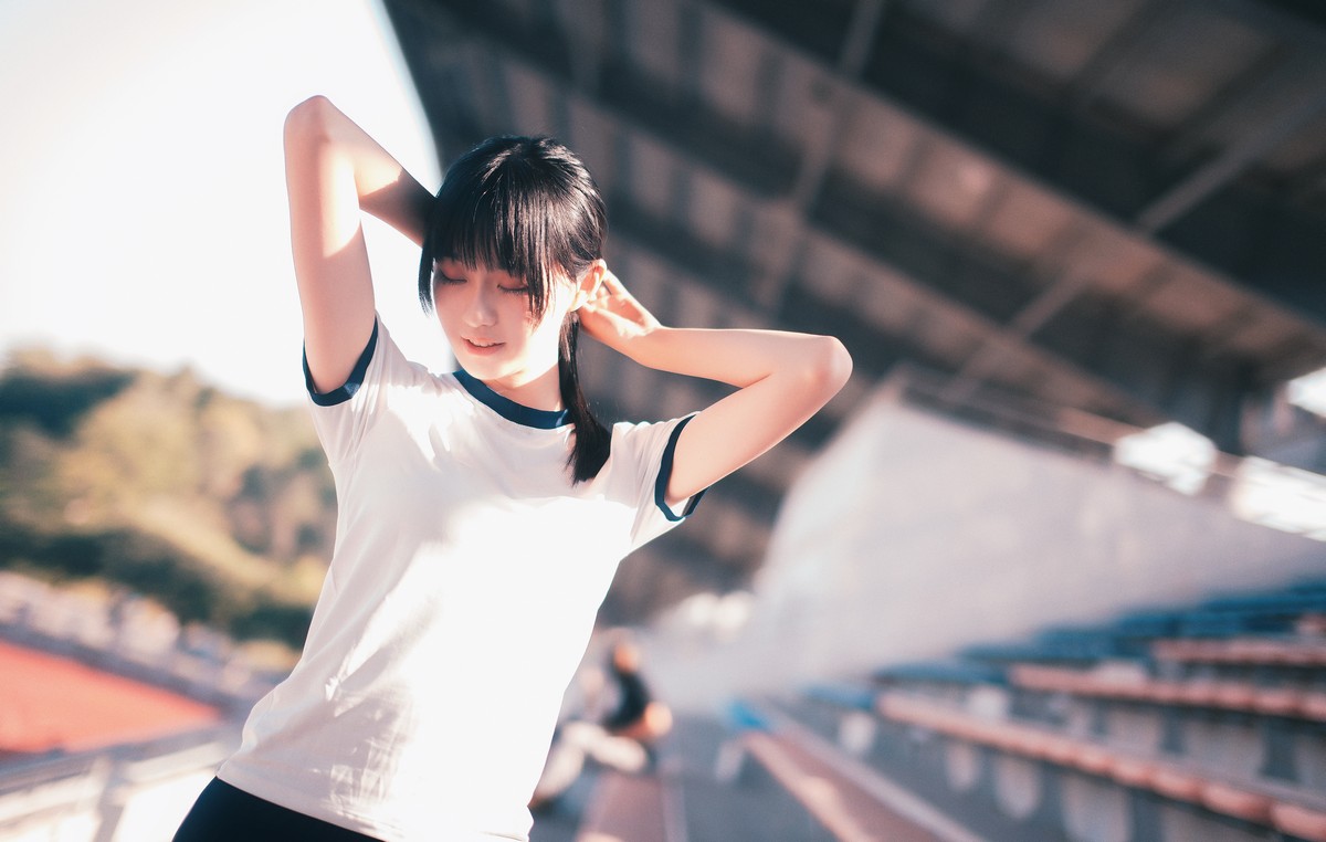 xgyw.top_网红Cosplay沧霁桔梗黑丝体操服主题学校体育场紧身体操服秀完美身材性感写真53P