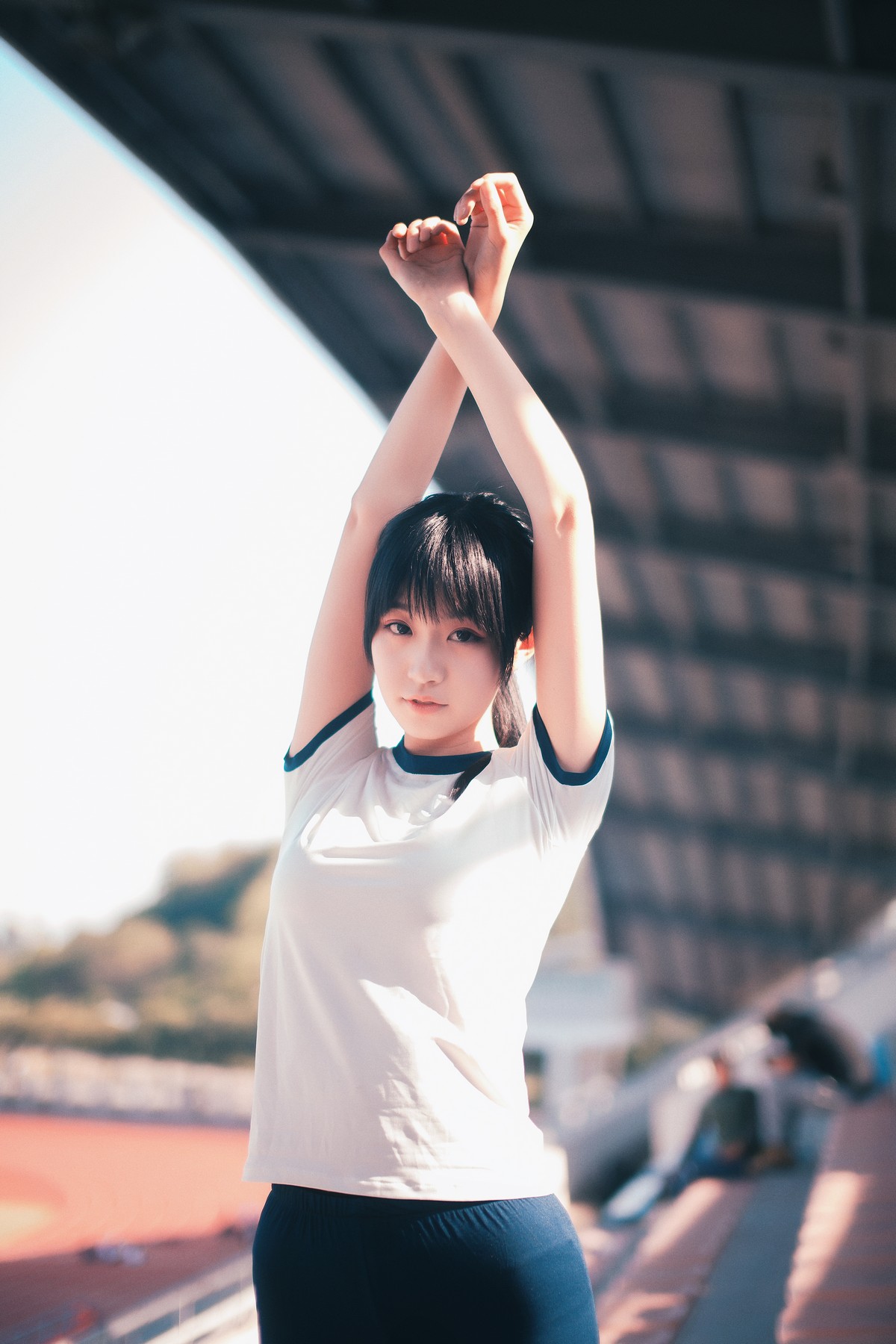 xgyw.top_网红Cosplay沧霁桔梗黑丝体操服主题学校体育场紧身体操服秀完美身材性感写真53P