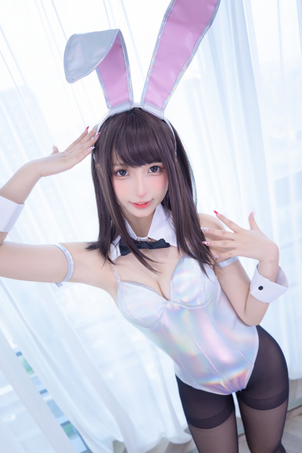 xgyw.top_萝莉美女神楽坂真冬兔女郎与钢管主题低胸连体衣配黑丝裤袜秀完美身材诱惑写真150P