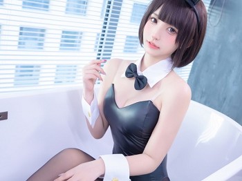 小妹美校花楽坂真冬兔女郎与钢管主题低胸贴身衣配黑色丝袜裤袜秀完美身材骚扰写真150P