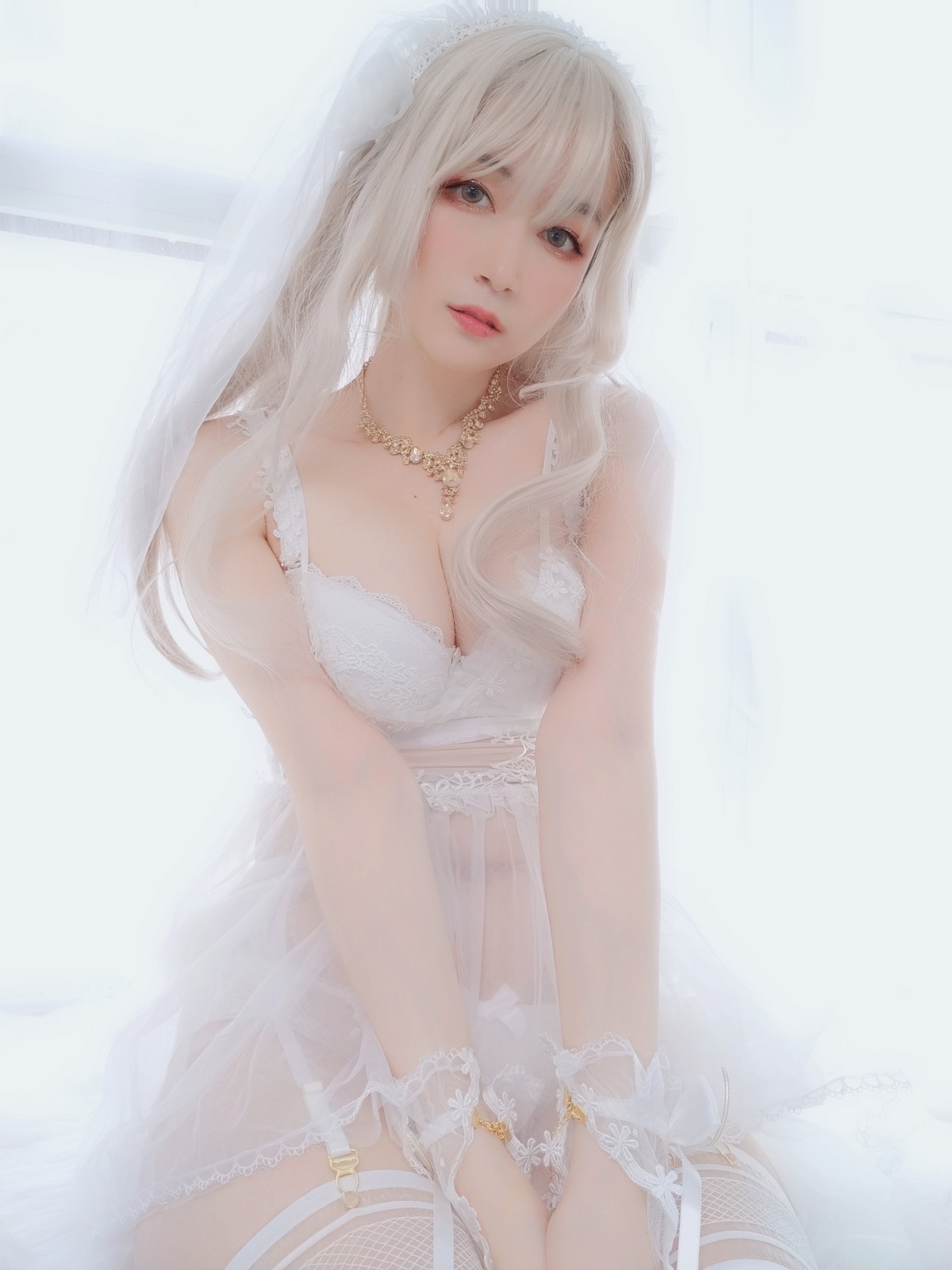 xgyw.top_Coser小姐姐白银81纯白花嫁主题私房性感白色薄纱配白丝袜露性感内衣诱惑写真161P