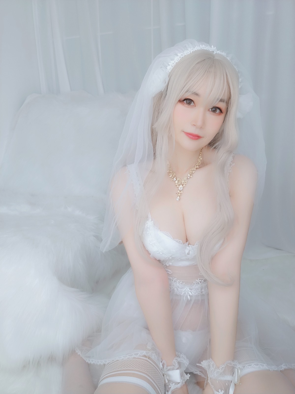 xgyw.top_Coser小姐姐白银81纯白花嫁主题私房性感白色薄纱配白丝袜露性感内衣诱惑写真161P