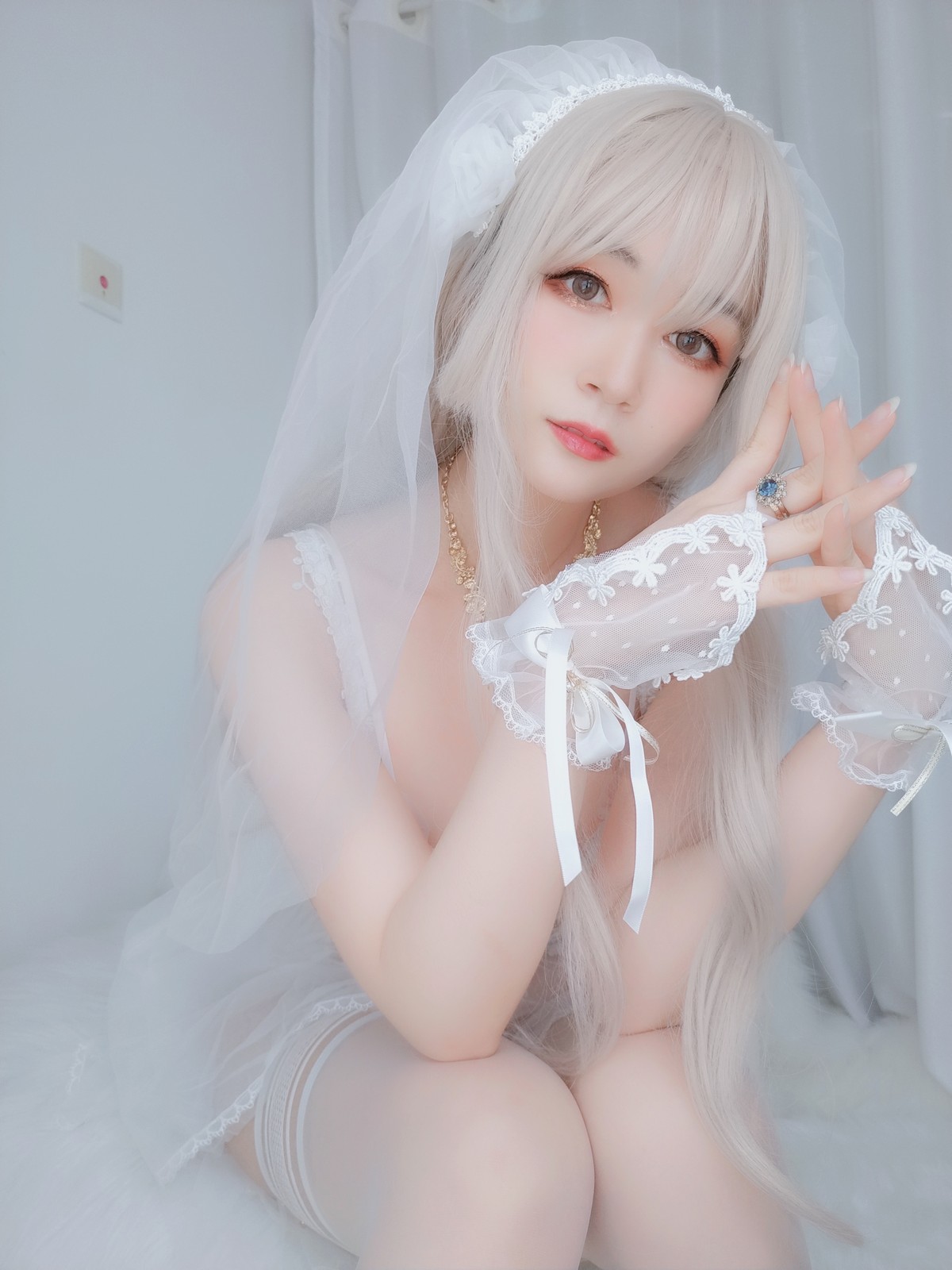 xgyw.top_Coser小姐姐白银81纯白花嫁主题私房性感白色薄纱配白丝袜露性感内衣诱惑写真161P