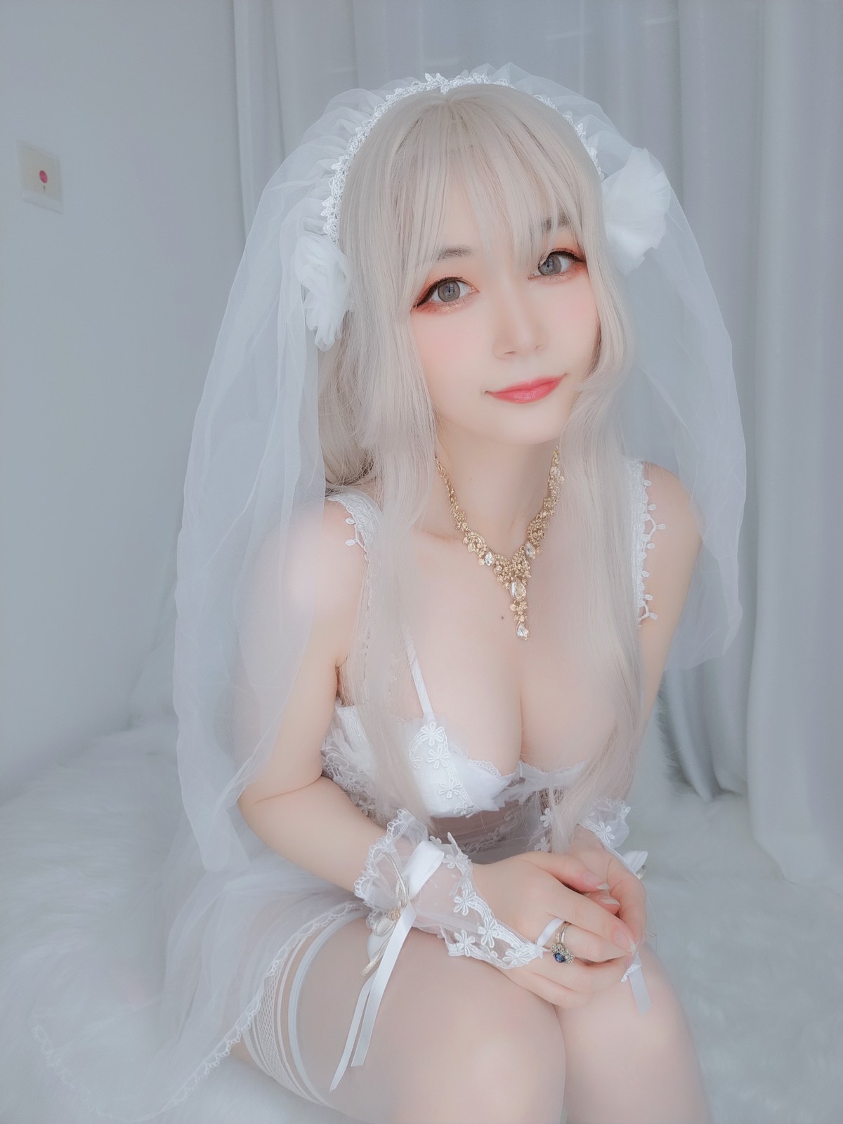 xgyw.top_Coser小姐姐白银81纯白花嫁主题私房性感白色薄纱配白丝袜露性感内衣诱惑写真161P