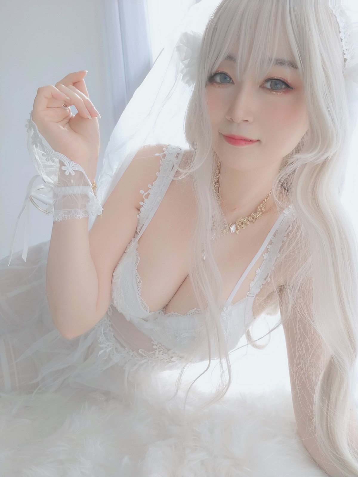 xgyw.top_Coser小姐姐白银81纯白花嫁主题私房性感白色薄纱配白丝袜露性感内衣诱惑写真161P