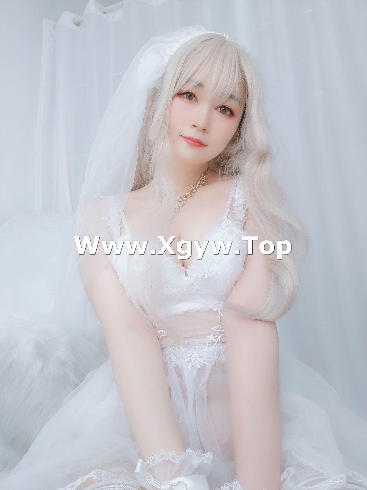 xgyw.top_Coser小姐姐白银81纯白花嫁主题私房性感白色薄纱配白丝袜露性感内衣诱惑写真161P