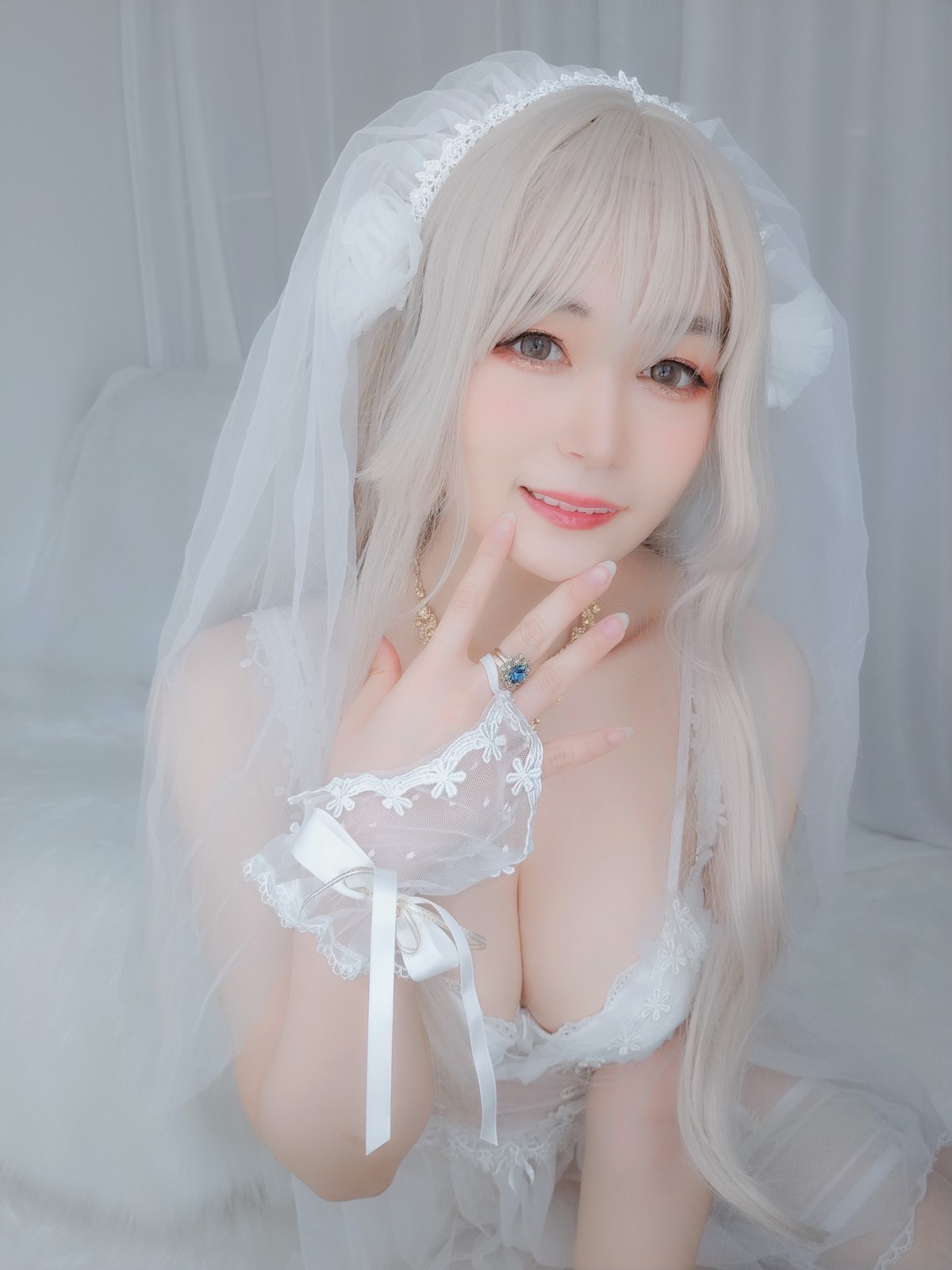 xgyw.top_Coser小姐姐白银81纯白花嫁主题私房性感白色薄纱配白丝袜露性感内衣诱惑写真161P