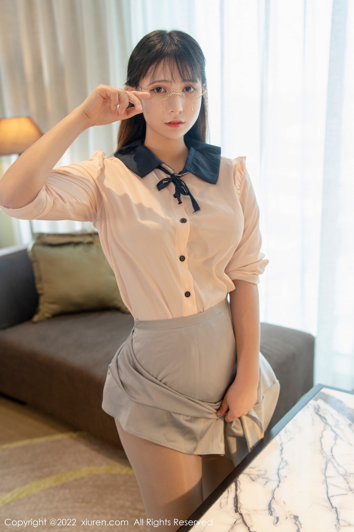 xgyw.top_XiuRen第4808期_模特久久Aimee私房灰色露胸内衣配灰丝袜秀丰满身材诱惑写真67P