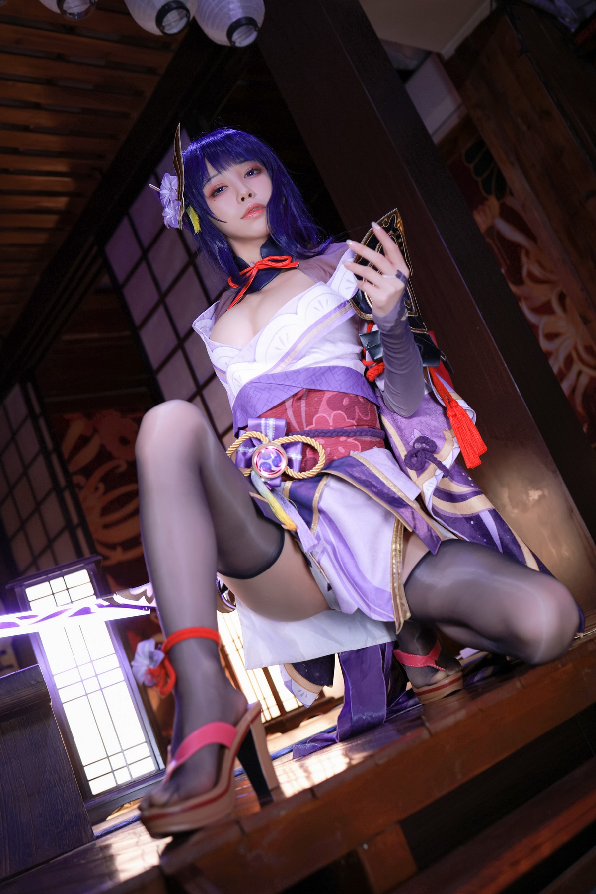 xgyw.top_动漫博主水淼Aqua雷电将军主题私房性感美女战士装扮低胸服饰秀豪乳诱惑写真130P