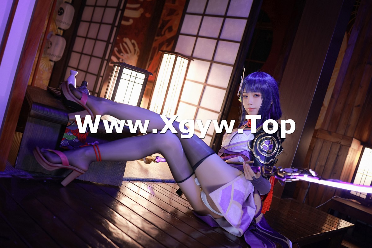 xgyw.top_动漫博主水淼Aqua雷电将军主题私房性感美女战士装扮低胸服饰秀豪乳诱惑写真130P