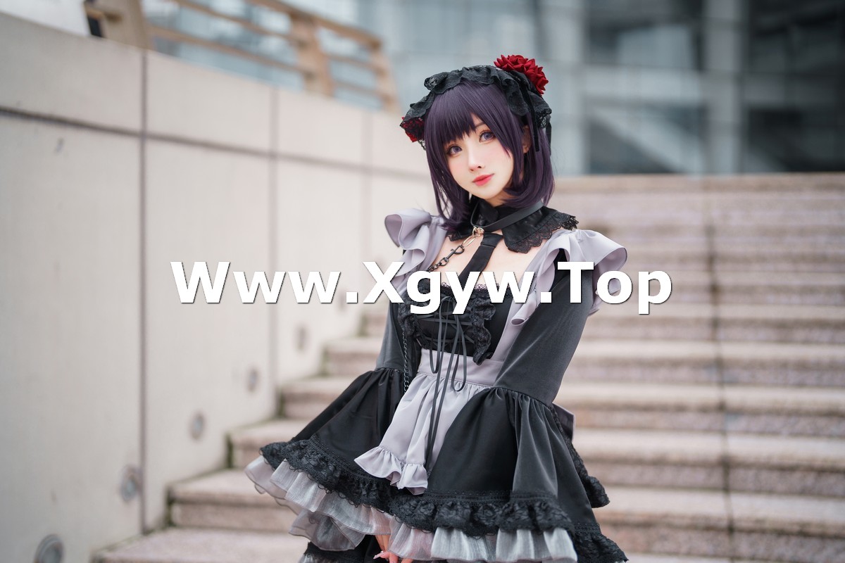 xgyw.top_网络美女rioko凉凉子黑江雫主题户外性感黑色低胸服饰配蕾丝吊袜撩人诱惑写真31P