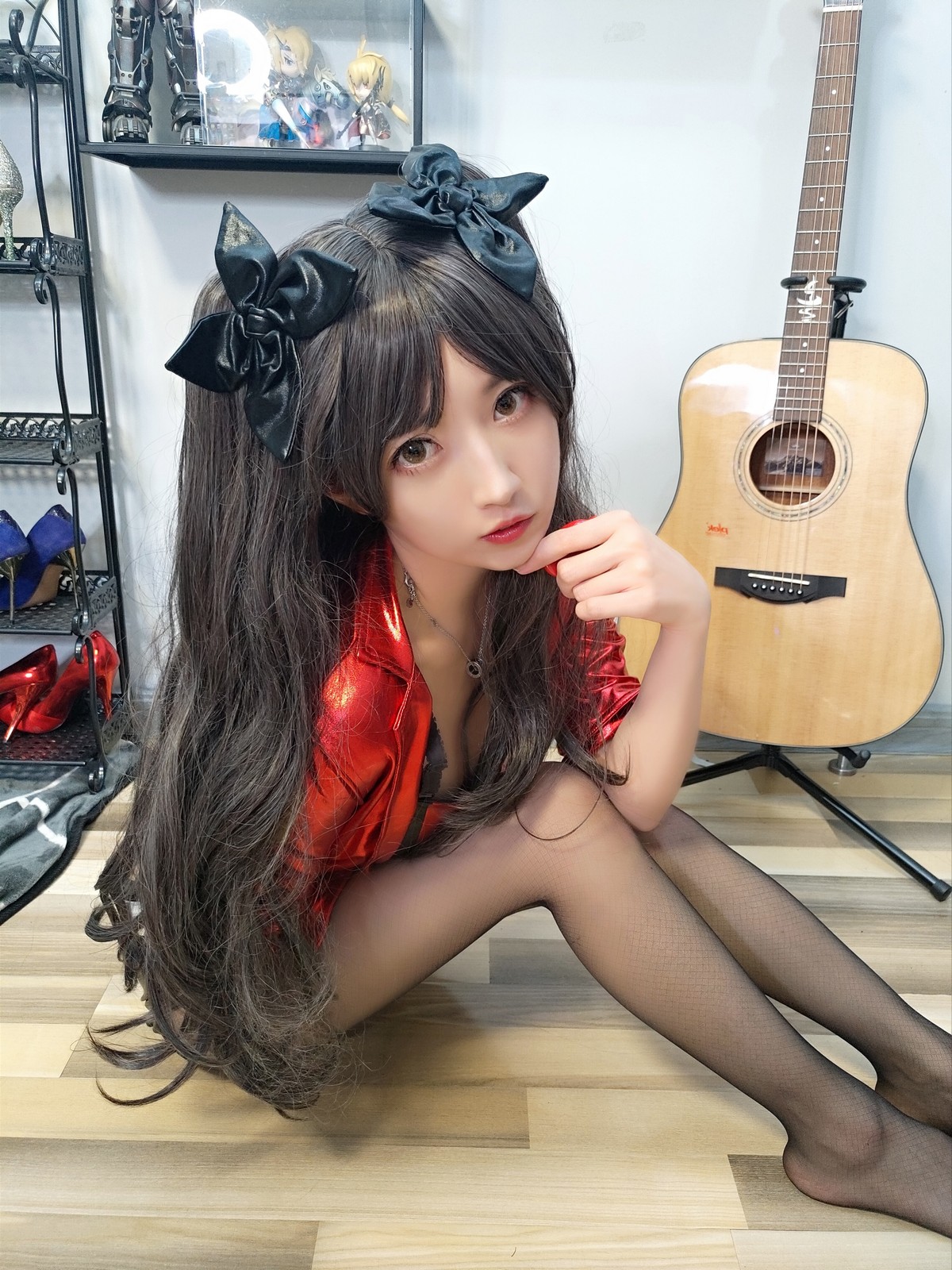xgyw.top_斗鱼主播小女巫露娜远坂凛cos主题私房性感皮质服饰配黑丝裤袜秀美腿诱惑写真30P