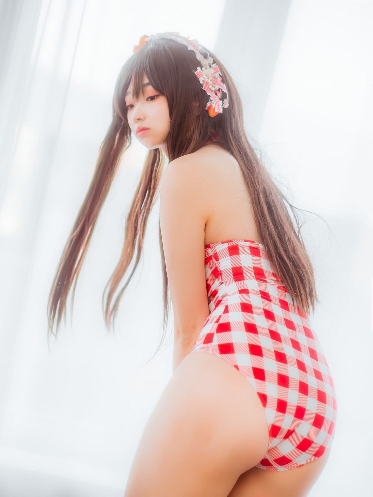 xgyw.top_韩国美女Bambi格子半身裙主题私房性感红色格子服饰秀丰满身材迷人诱惑写真61P