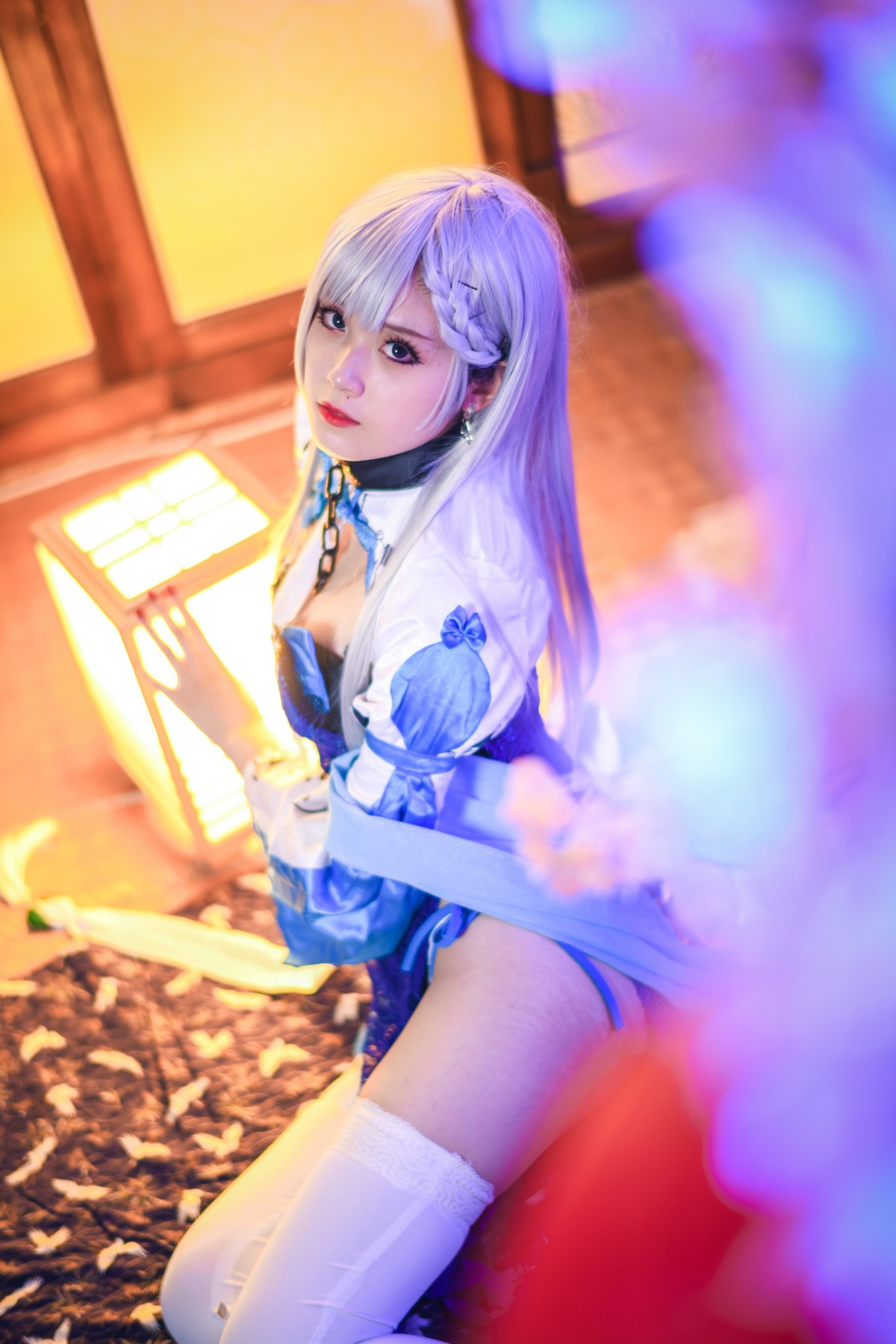 xgyw.top_Coser美女Akisoso秋楚楚贝法不知火主题性感缕空服饰配白丝袜秀美腿诱惑写真34P