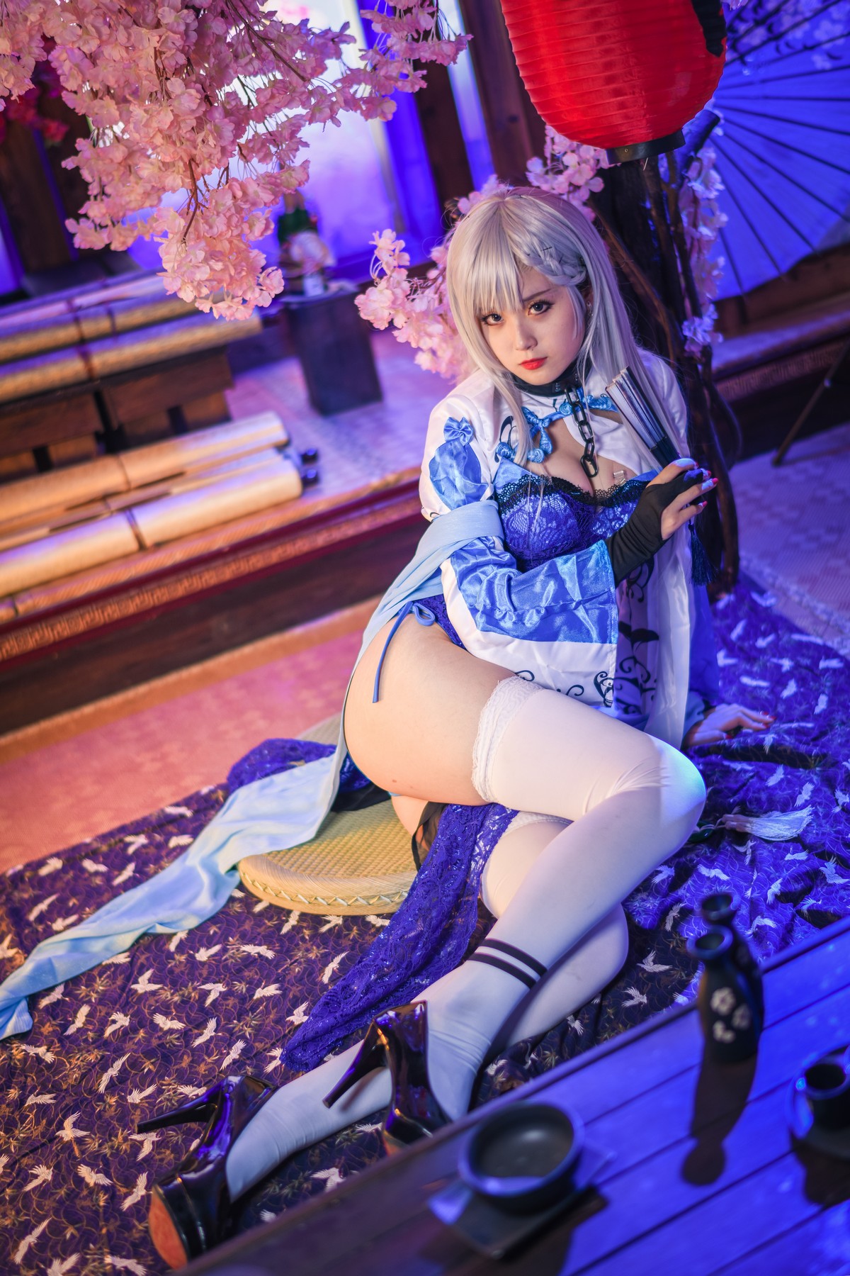 xgyw.top_Coser美女Akisoso秋楚楚贝法不知火主题性感缕空服饰配白丝袜秀美腿诱惑写真34P