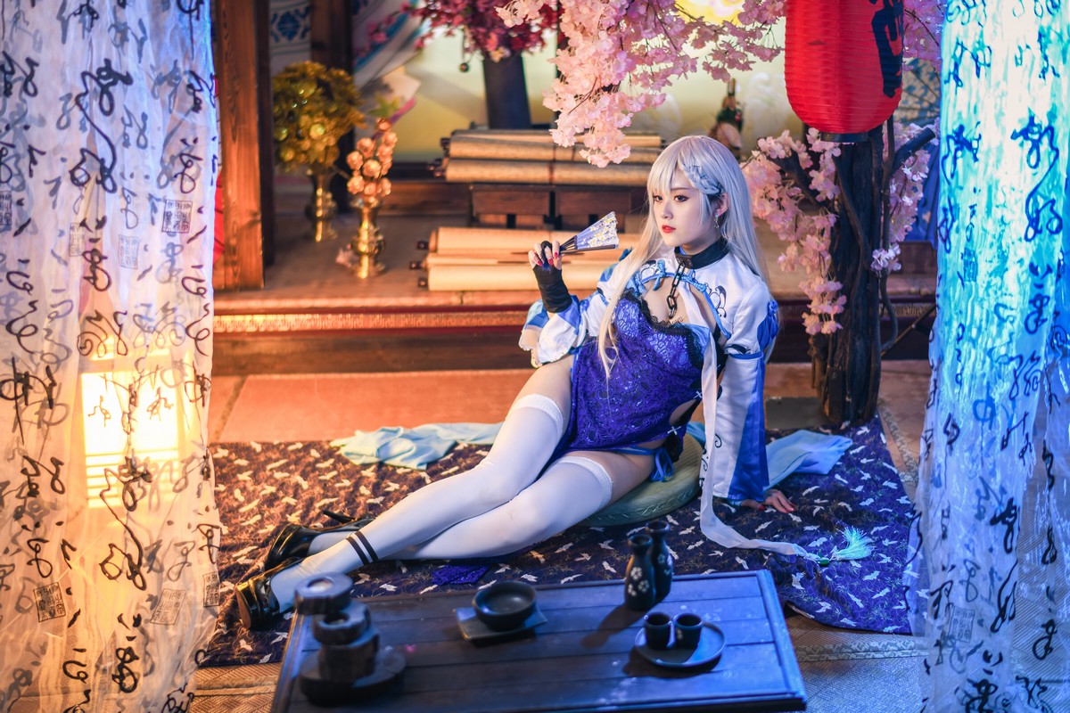 xgyw.top_Coser美女Akisoso秋楚楚贝法不知火主题性感缕空服饰配白丝袜秀美腿诱惑写真34P